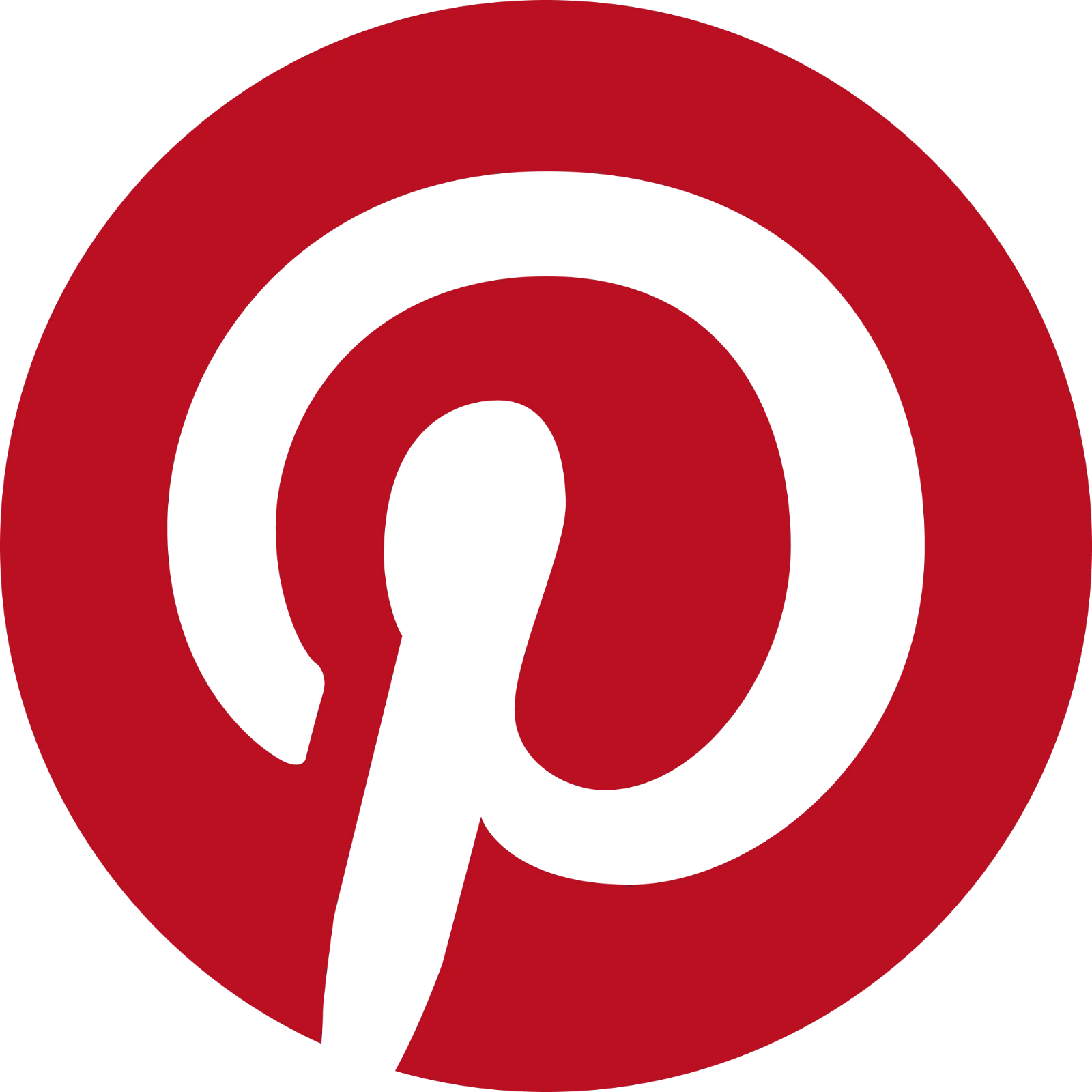 Red Pinterest-Style P Icon Free PNG