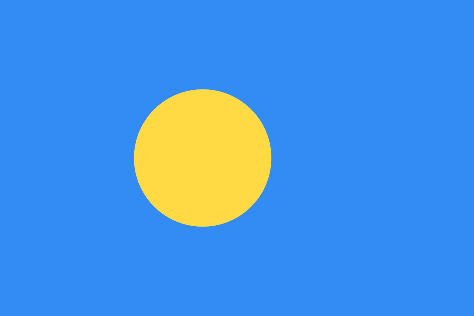 Minimal Yellow Sun Circle on Blue Background Free PNG