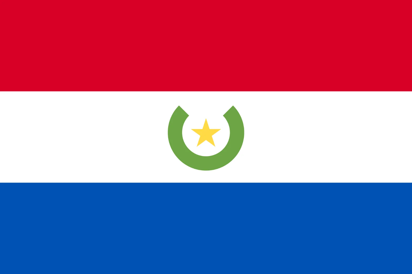 Red, White, and Blue Flag with Green Crescent and Gold Star Free PNG