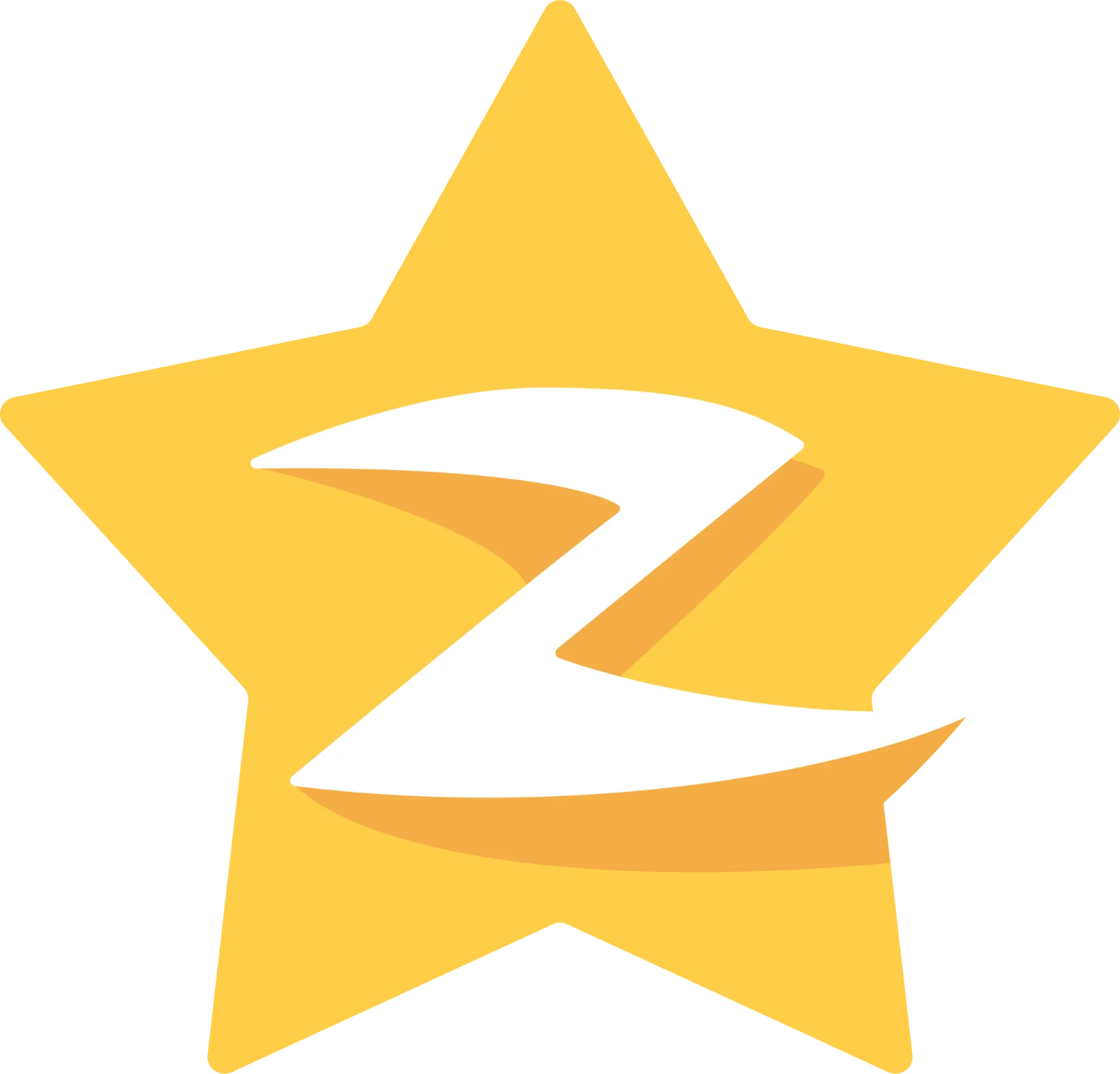 Yellow Qzone Star Logo Free PNG