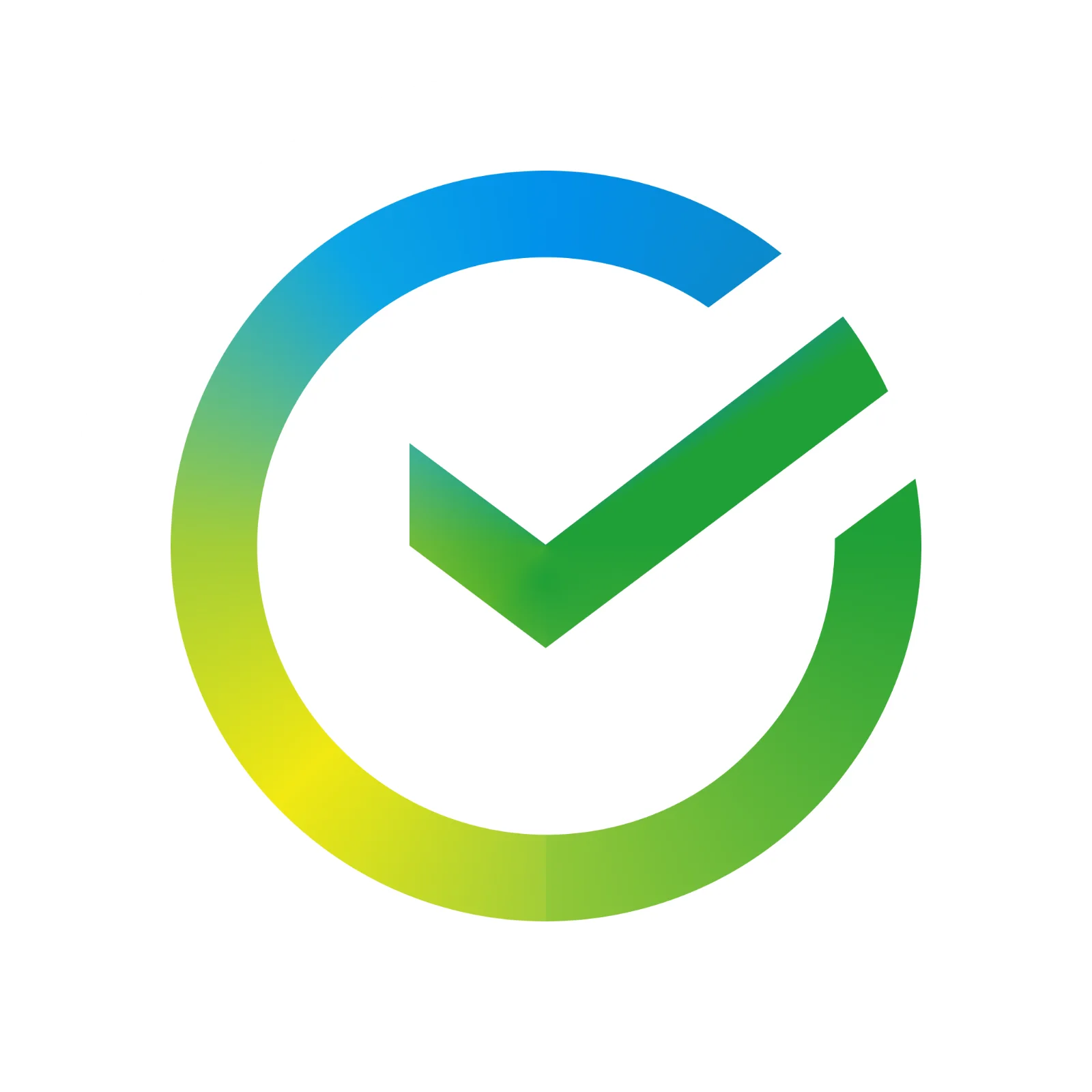 Sberbank Gradient Checkmark Logo Free PNG