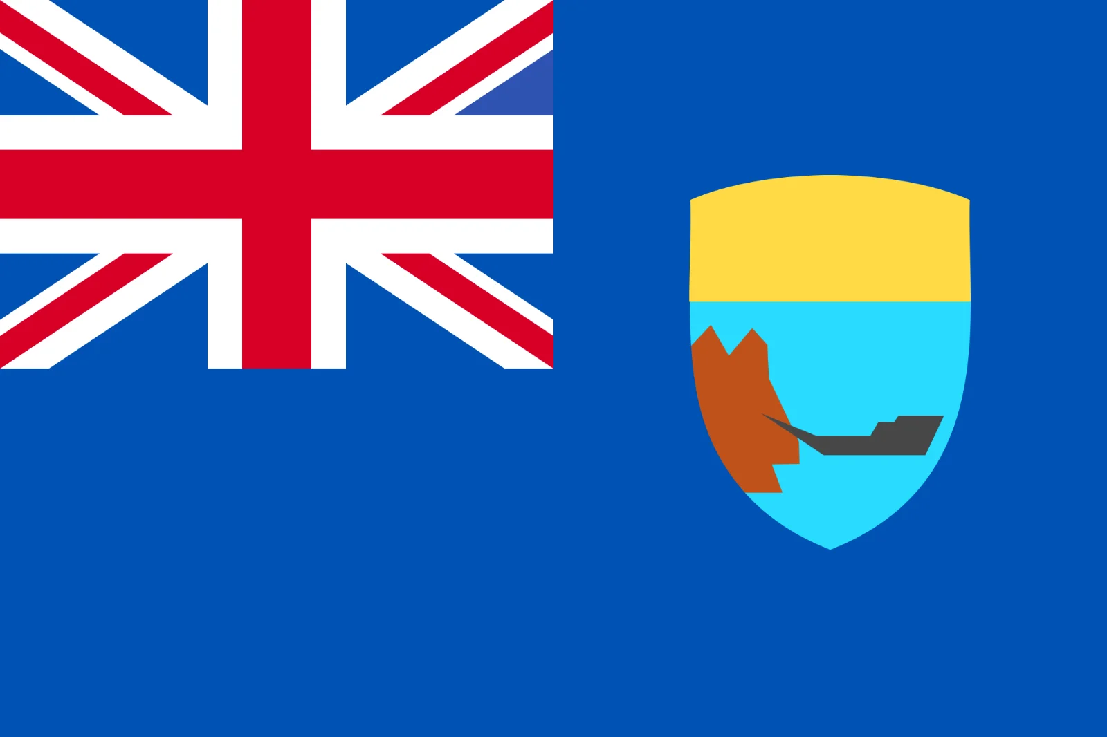 Blue Ensign with Union Jack and Shield Free PNG