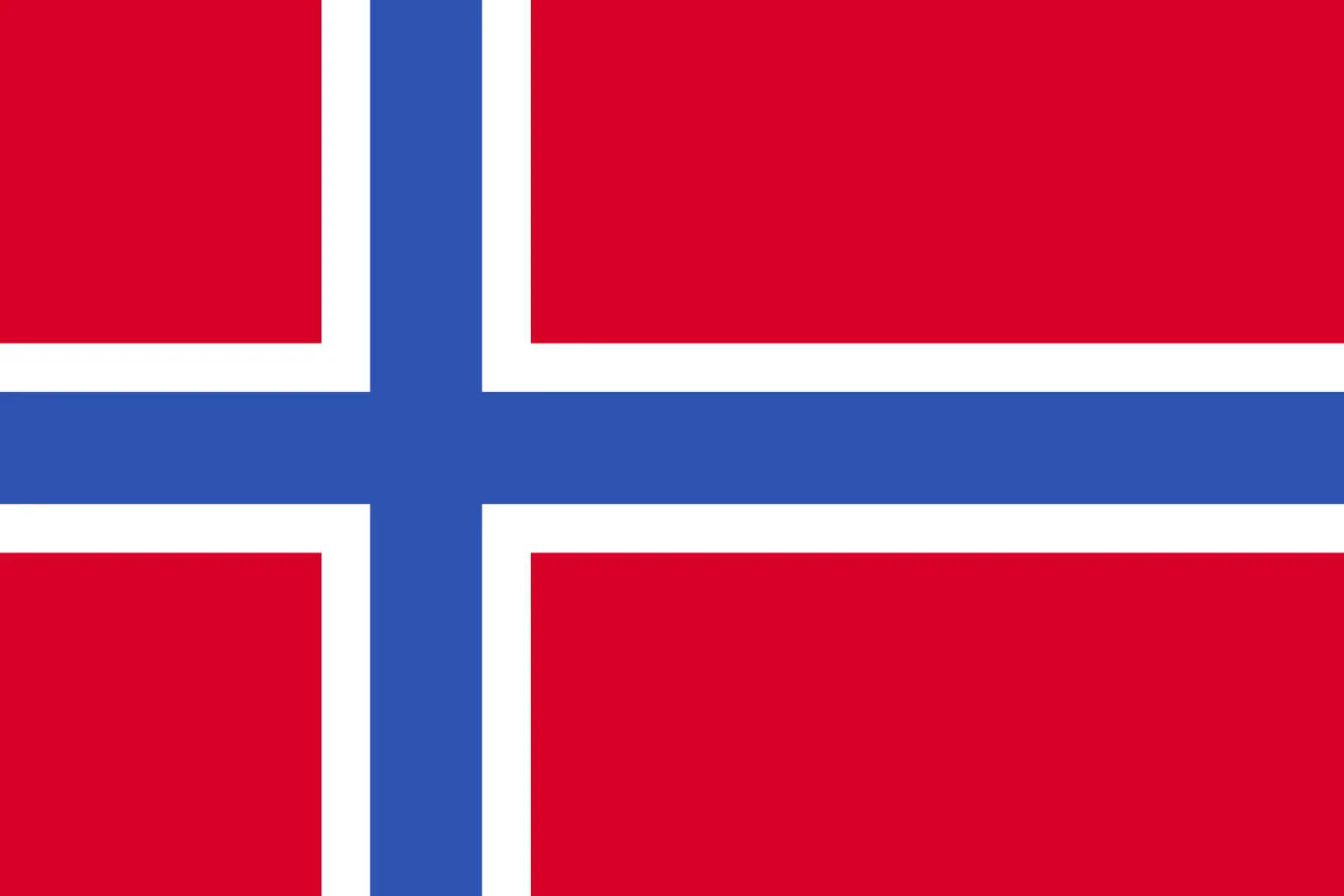 Norway Flag with Blue Nordic Cross Free PNG