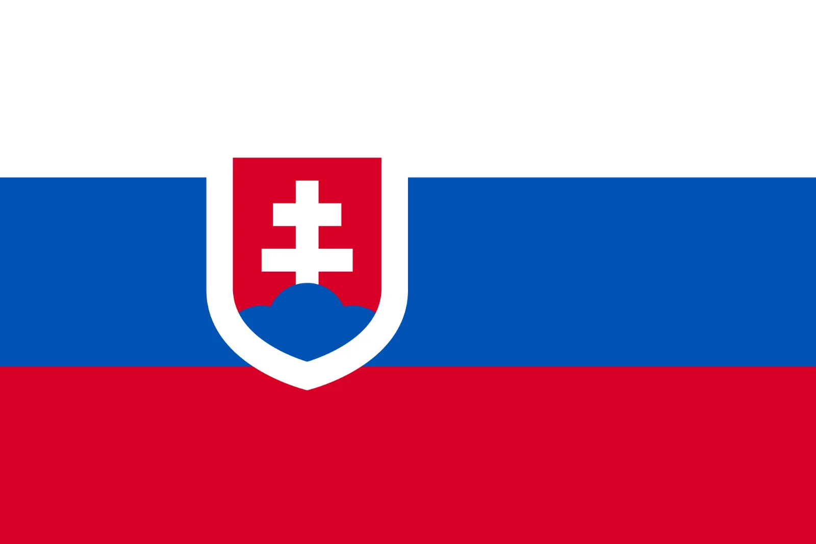 Slovakia Flag with National Coat of Arms Free PNG