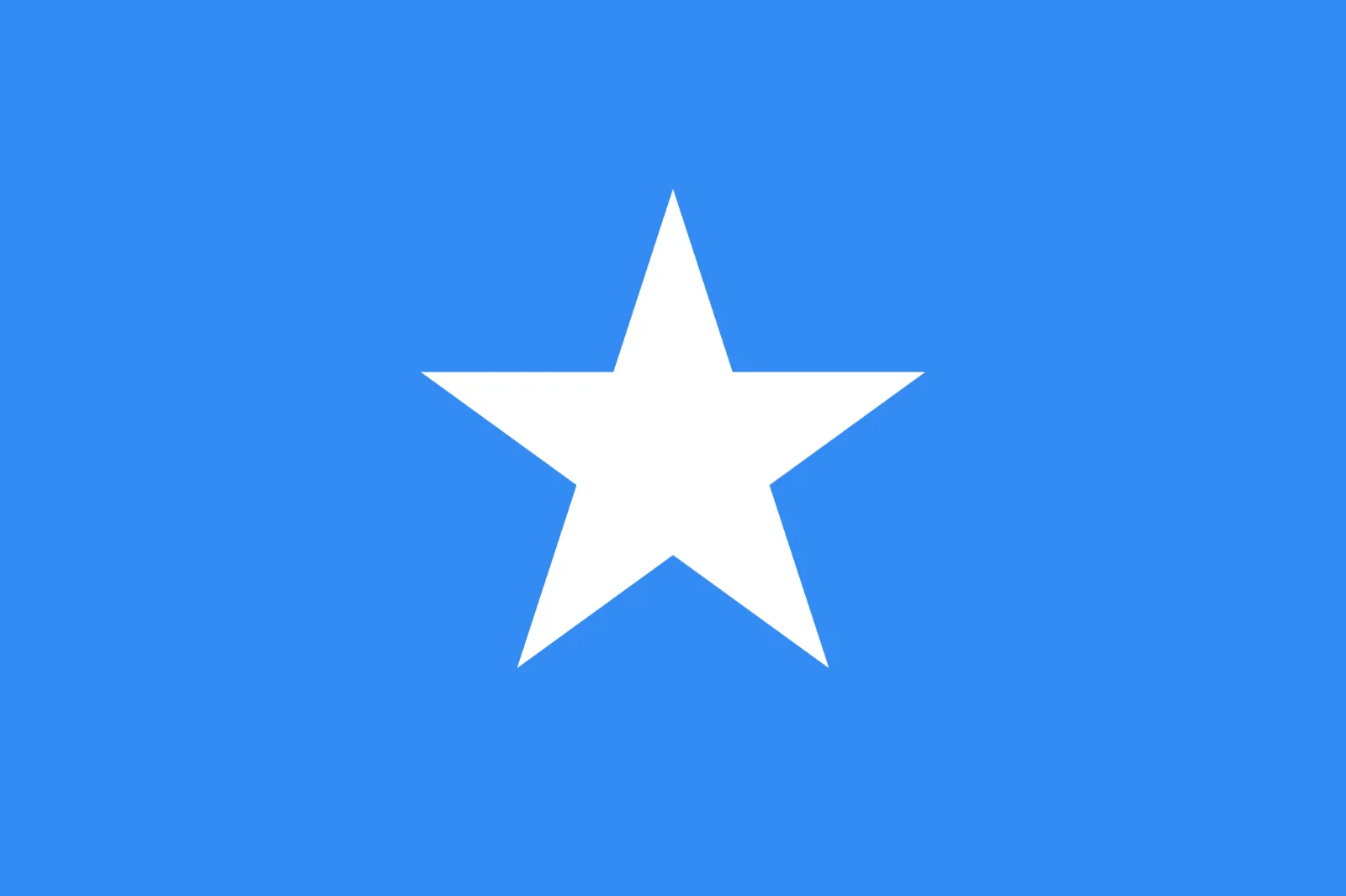 White Five-Point Star on Blue Background Free PNG