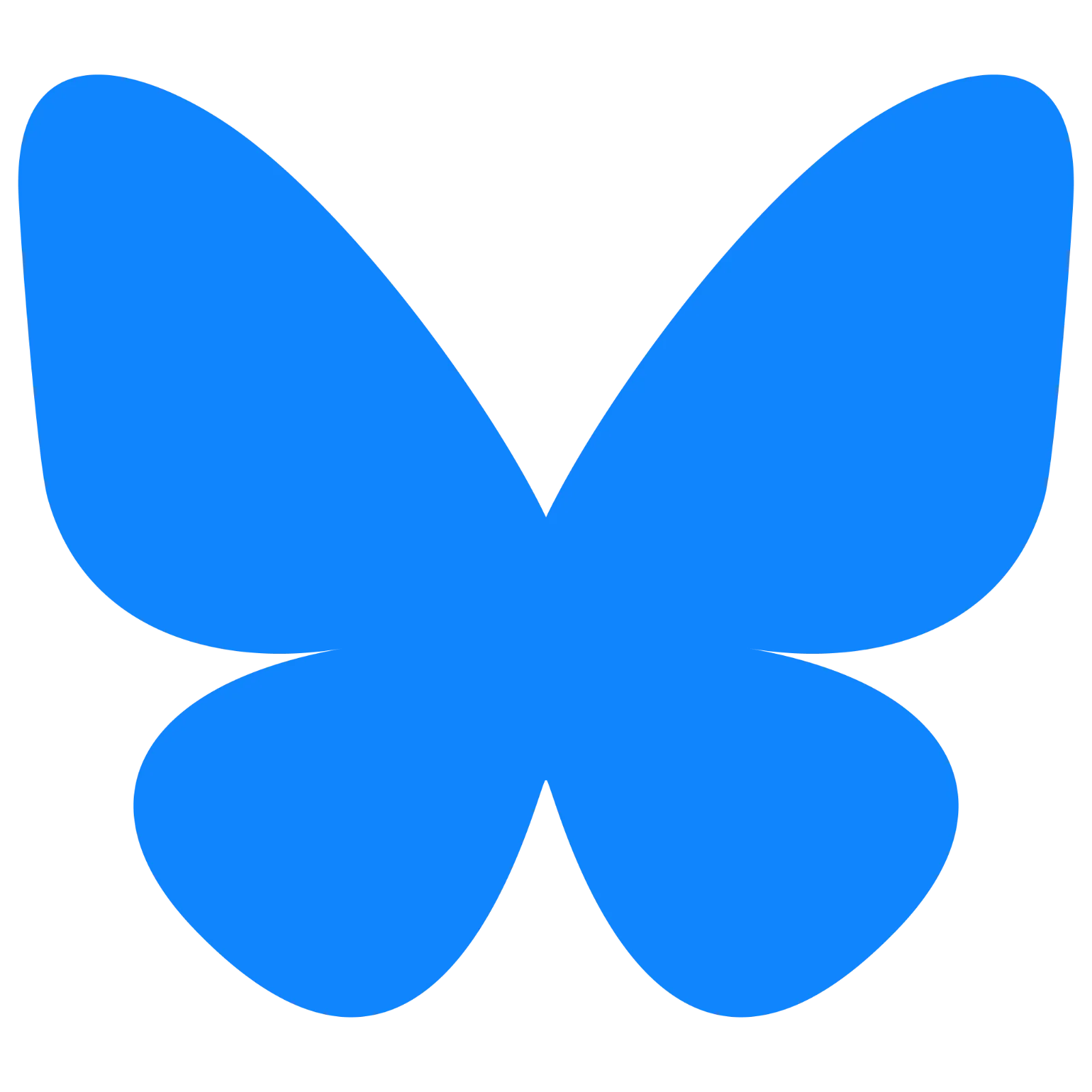Blue Butterfly Social Media Icon Free PNG
