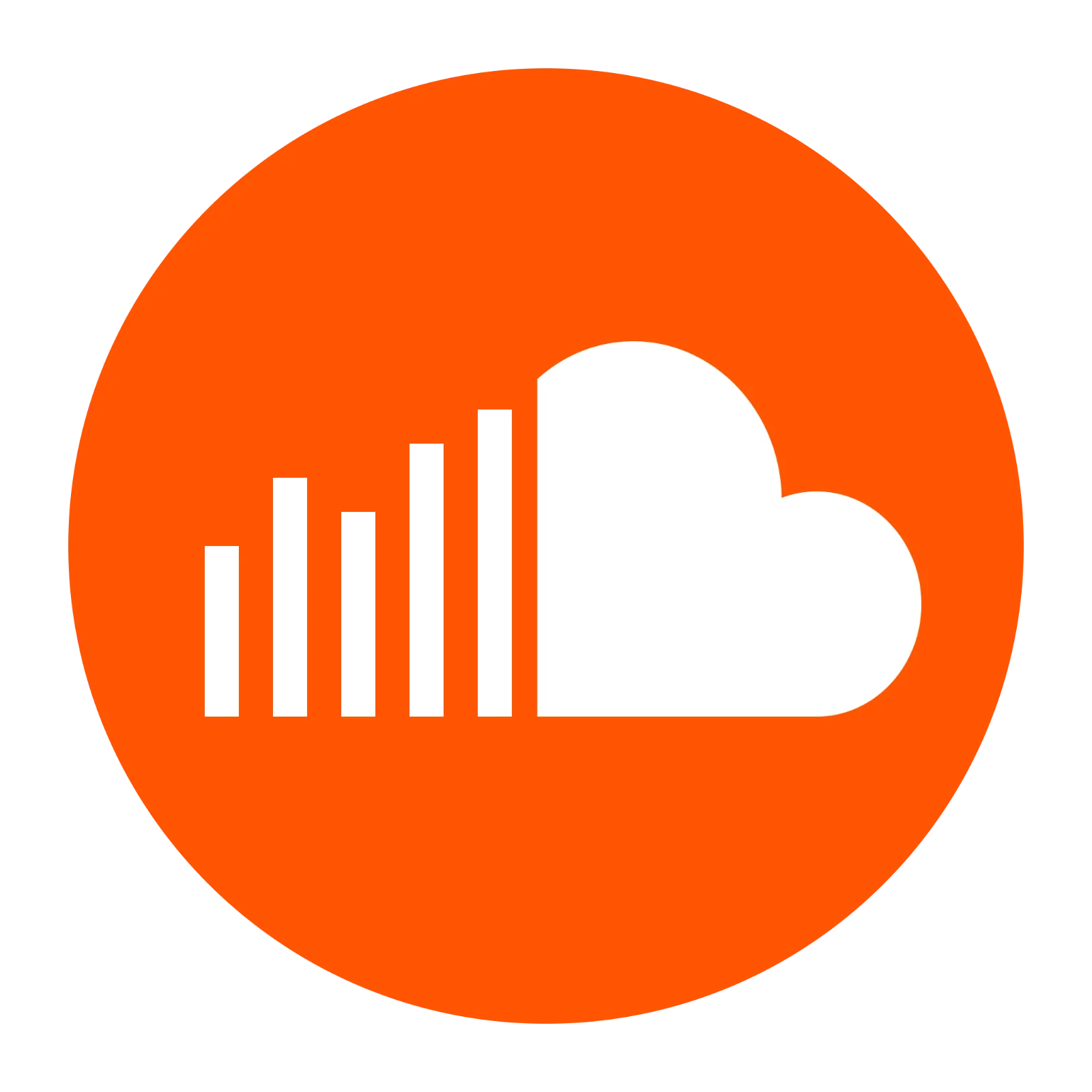 SoundCloud Orange Cloud Icon Free PNG