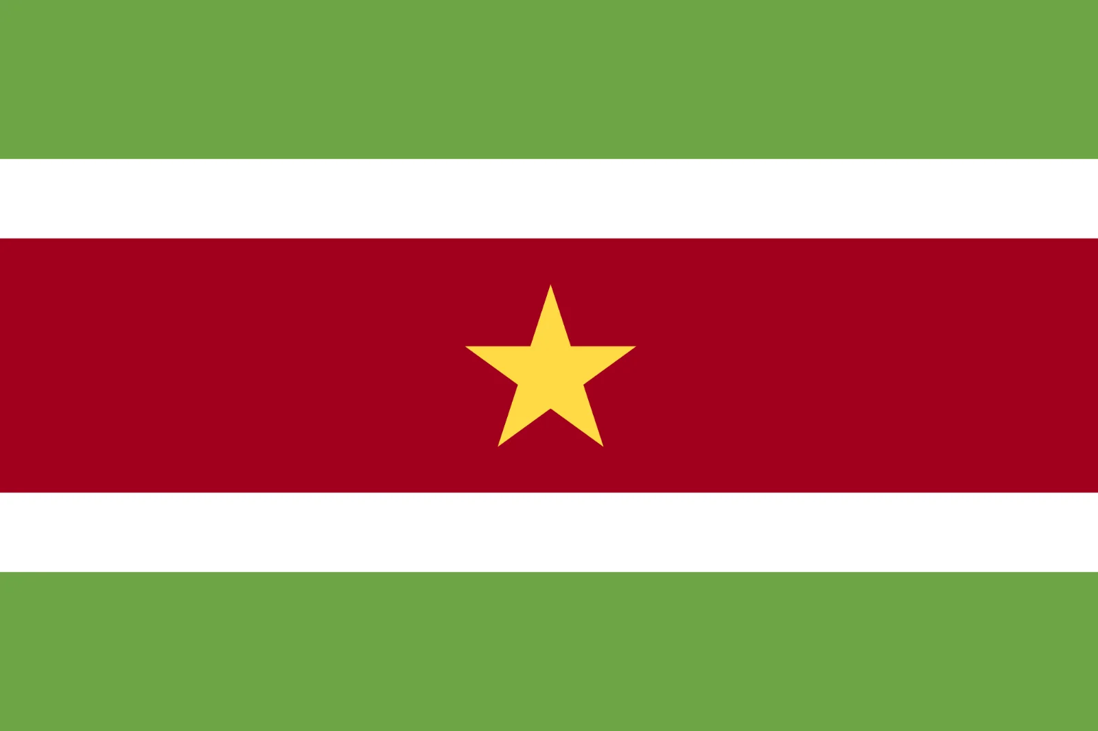 Green, White and Red Flag with Yellow Star Free PNG