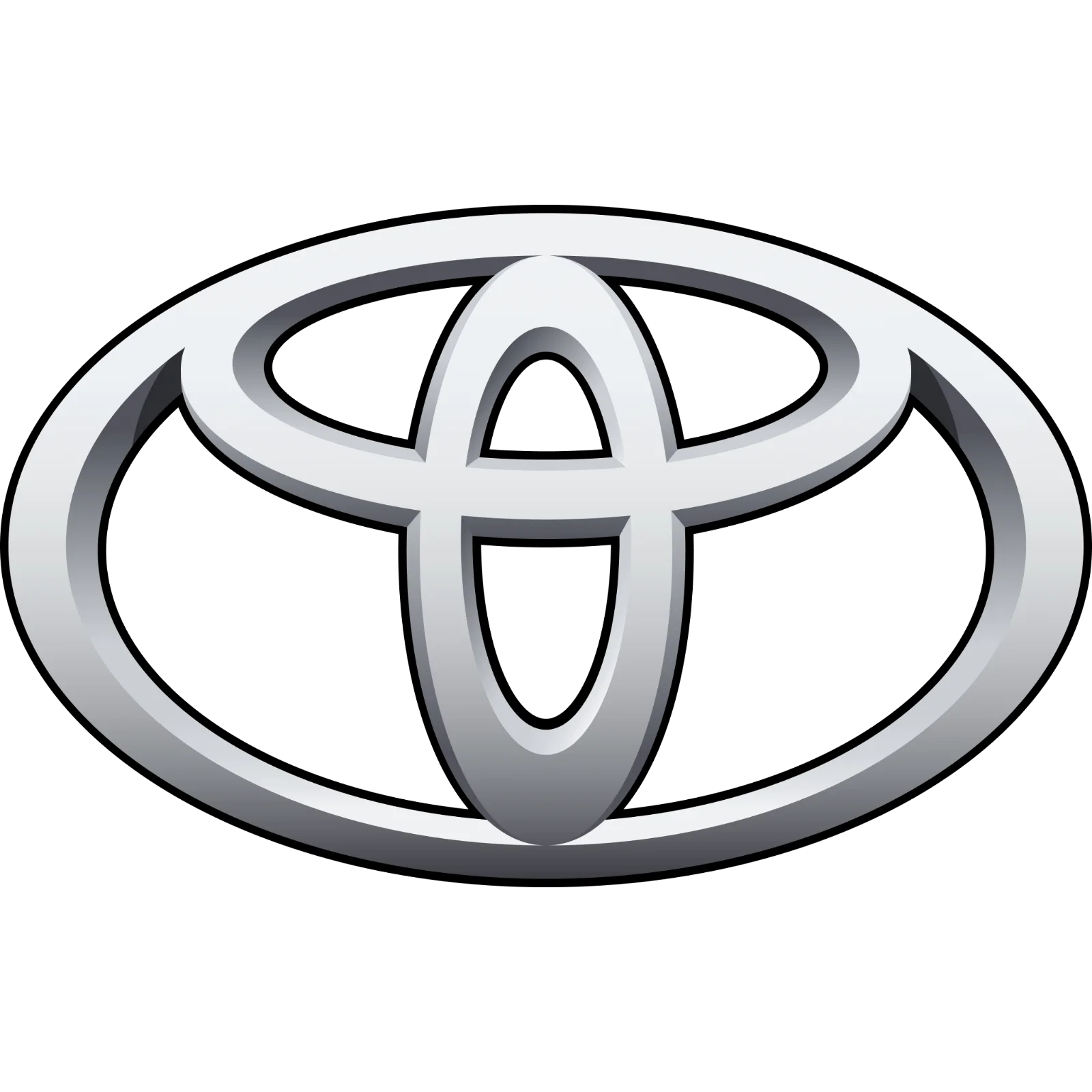 Silver Toyota Emblem Free PNG
