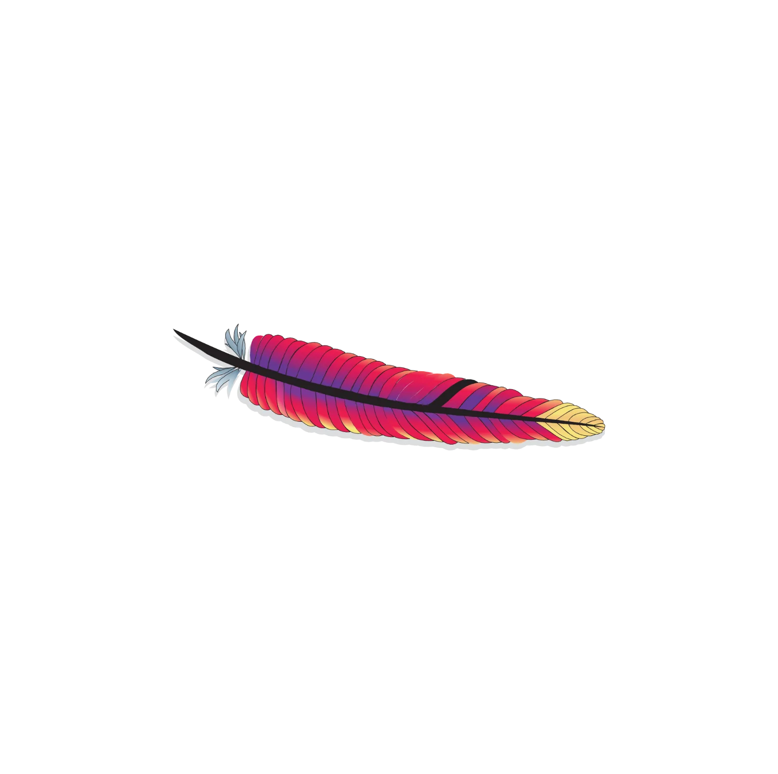 Colorful Gradient Feather Illustration Free PNG