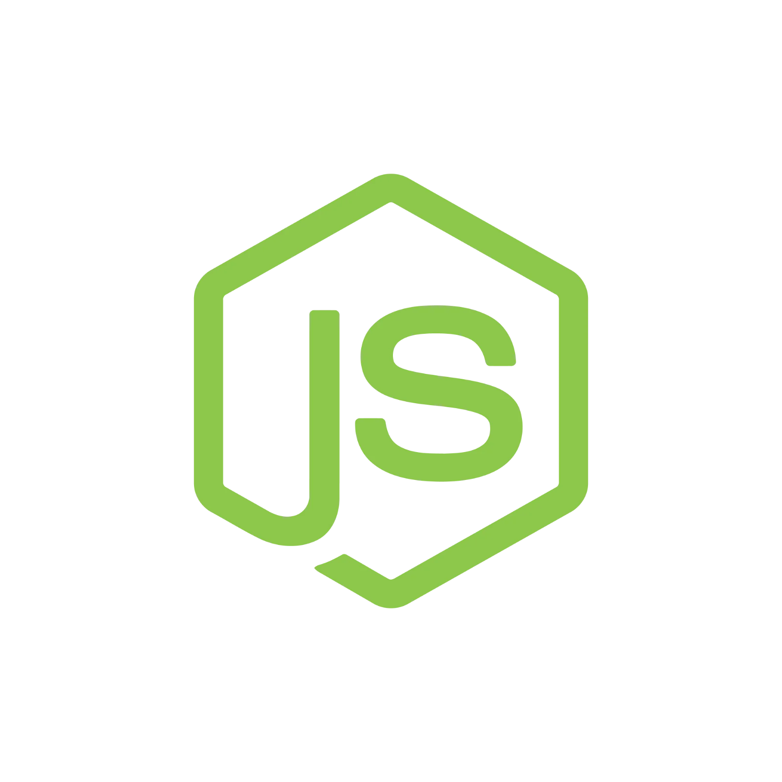 Node.js Green Hexagon Logo Free PNG