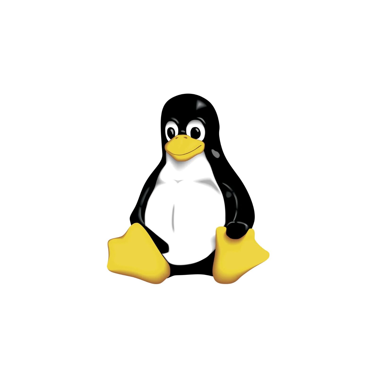 Smiling Linux Penguin Mascot Free PNG