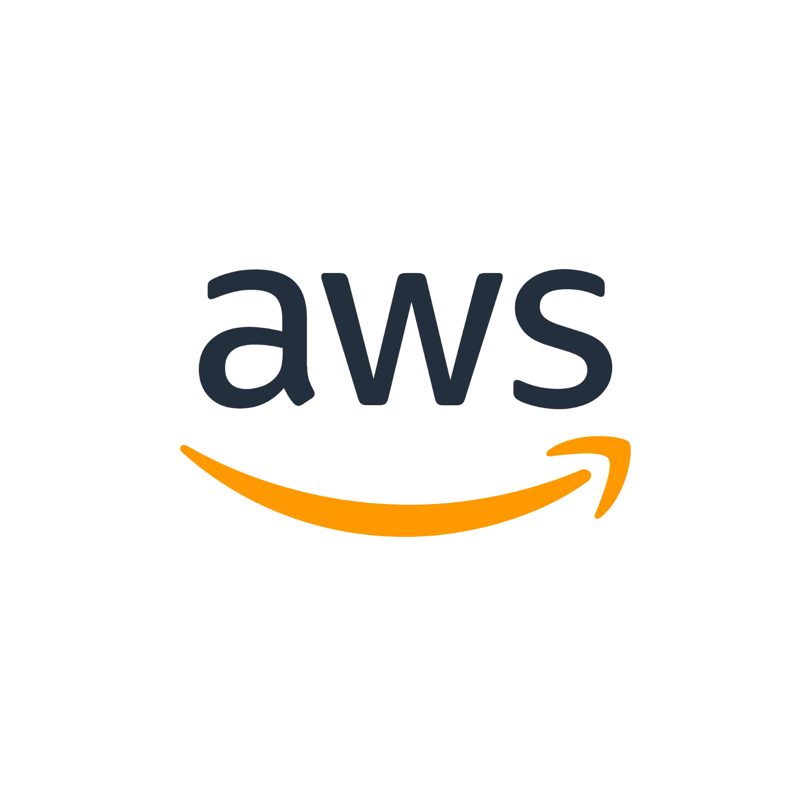AWS Logo with Orange Smile Arrow Free PNG