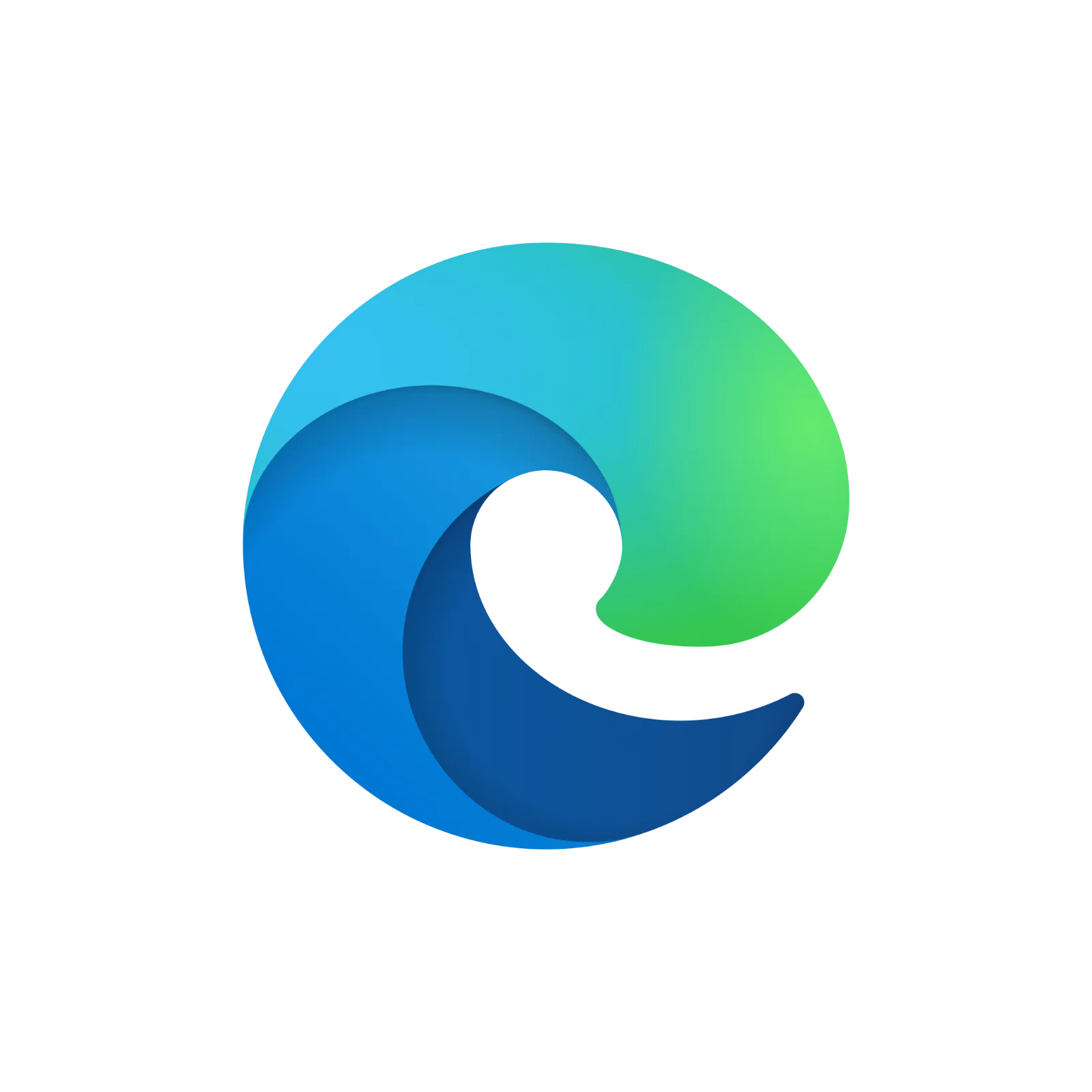 Microsoft Edge Browser Swirl Logo Free PNG