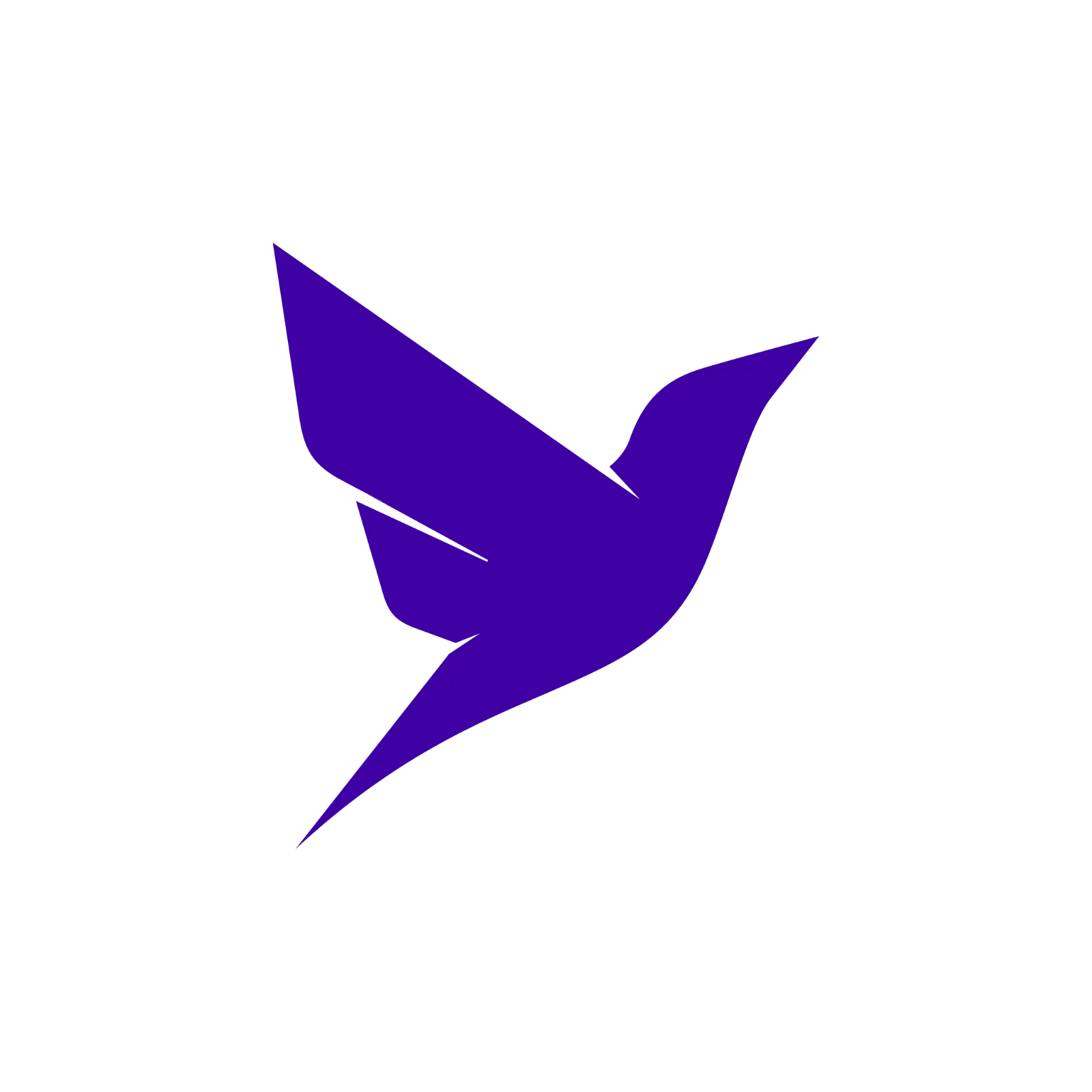 Violet Swift Bird Logo Free PNG