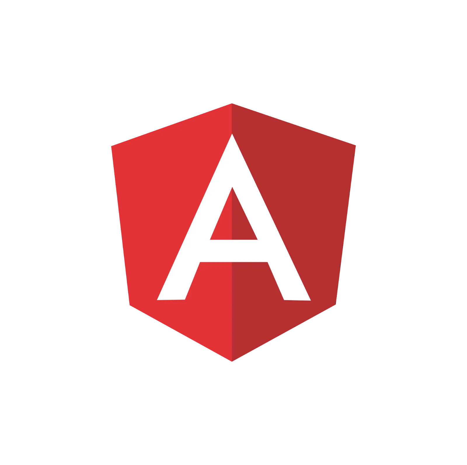 Angular Red Shield Logo Free PNG