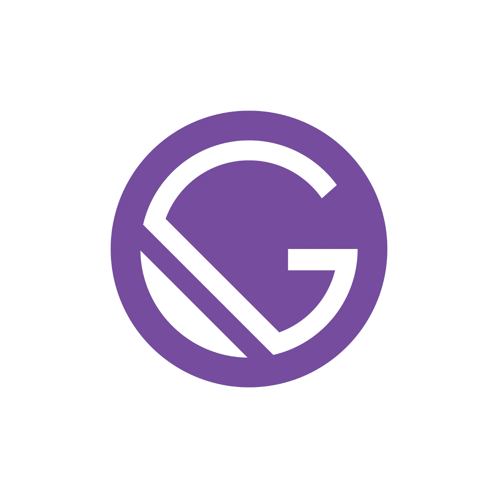 Purple Gatsby G Logo Free PNG