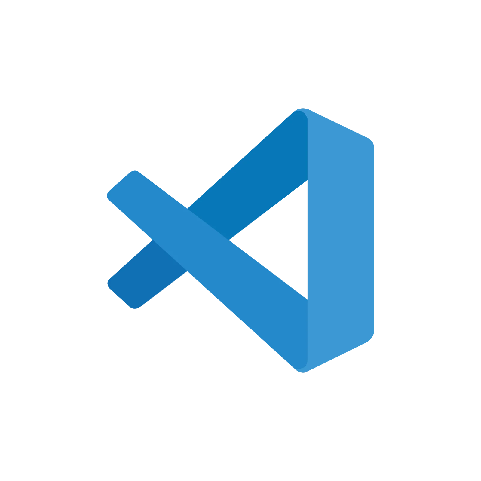 Visual Studio Code Blue Ribbon Logo Free PNG