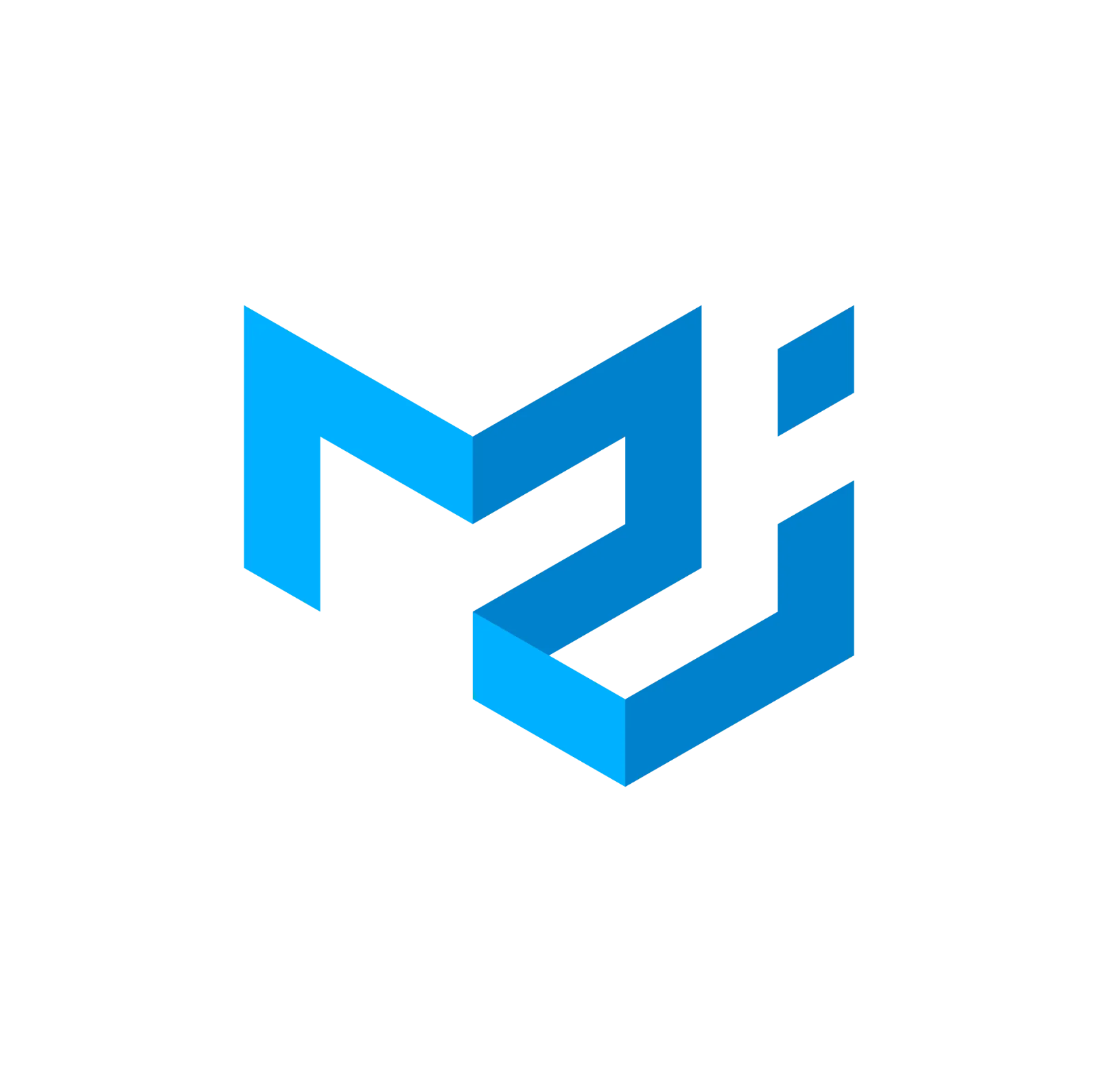 Blue Angular Ribbon Emblem Free PNG