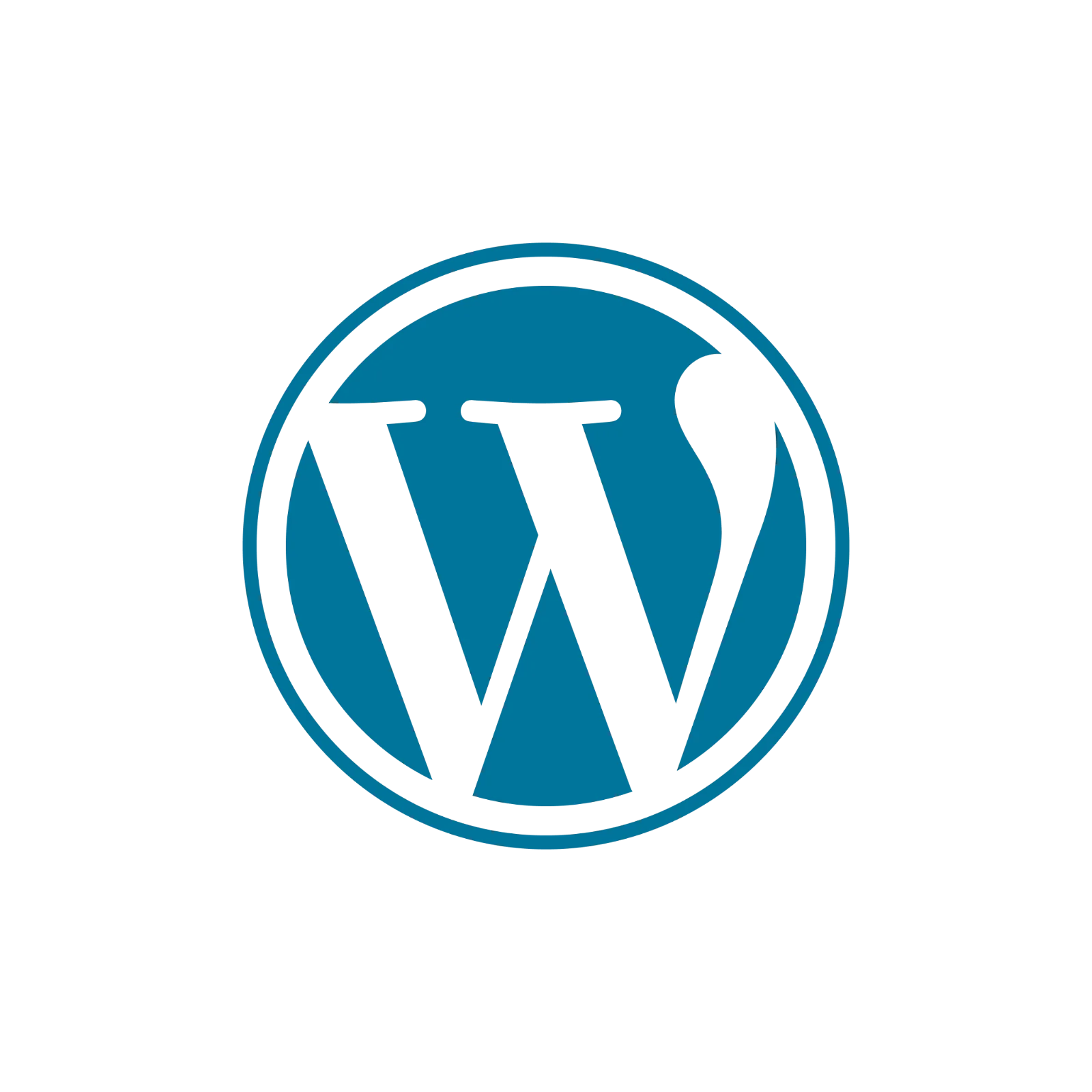 Blue WordPress Logo Free PNG