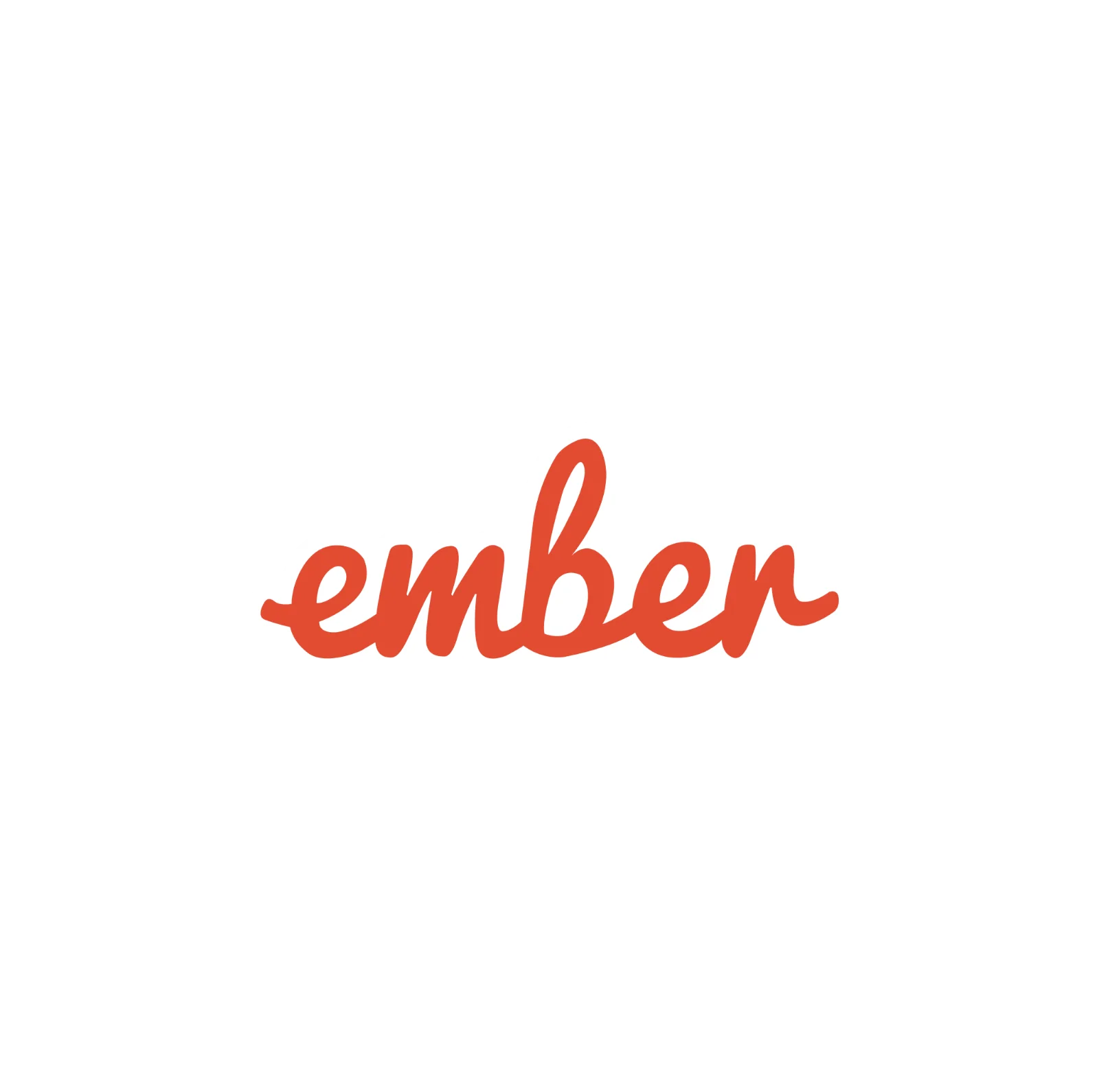 Ember Script Logo with White Outline Free PNG