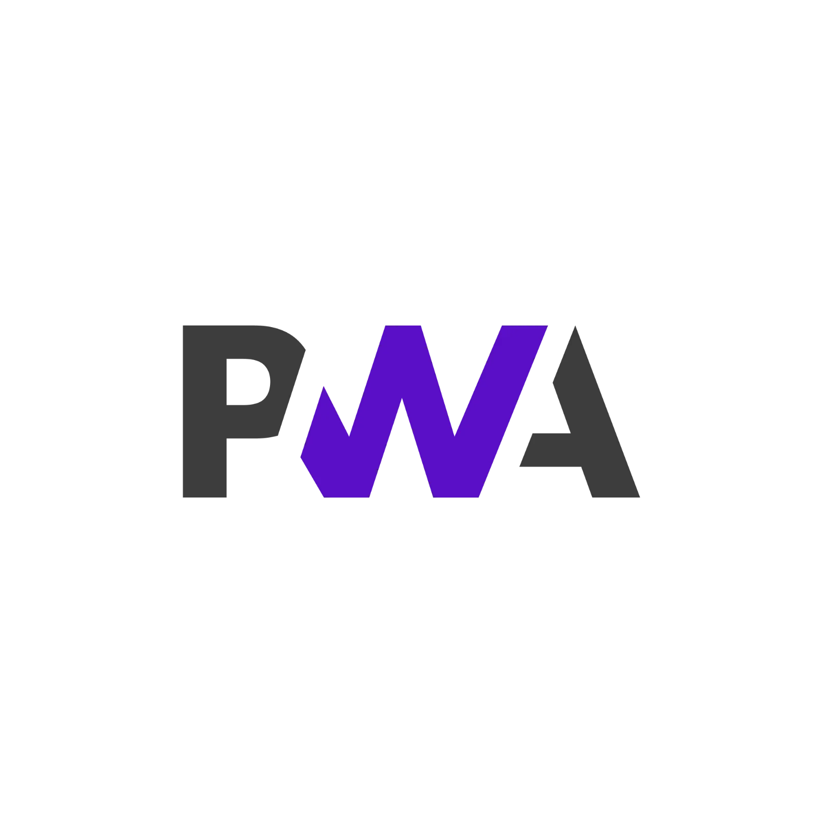 Purple W with Gray P and A Lettermark Free PNG