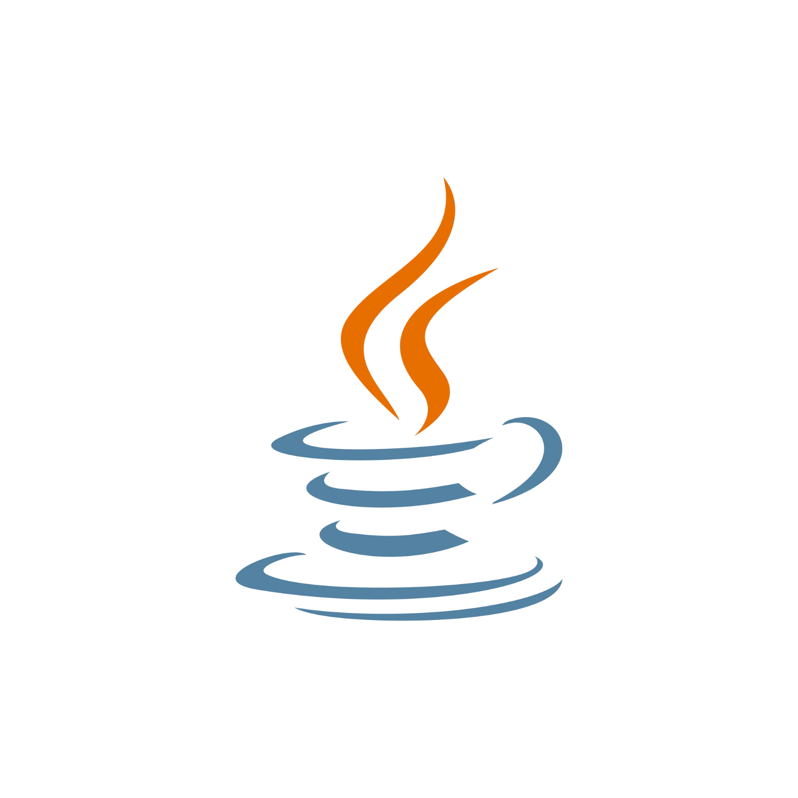 Java Coffee Cup Logo with Orange Steam – Free PNG