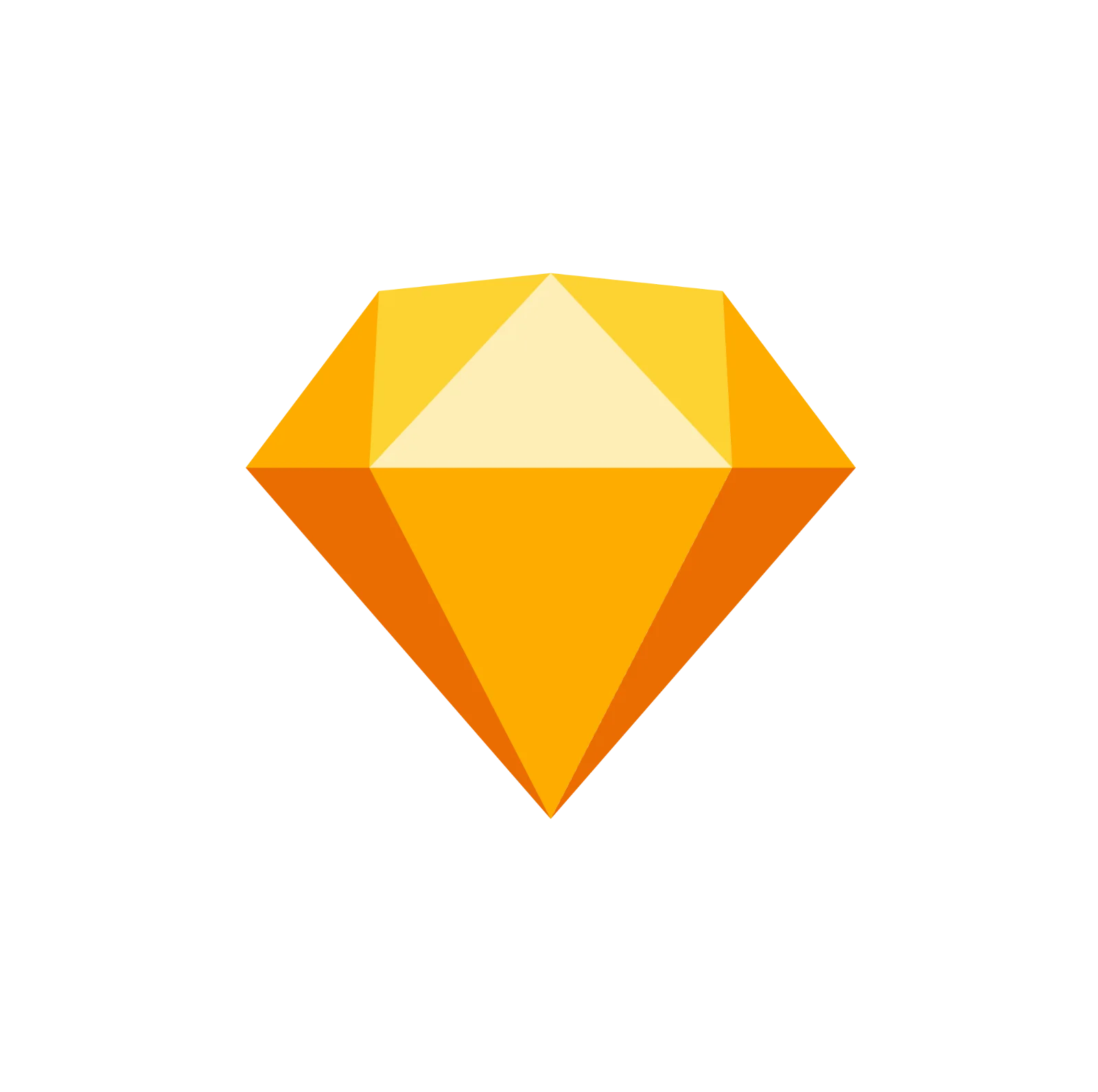Sketch Faceted Diamond Logo Free PNG