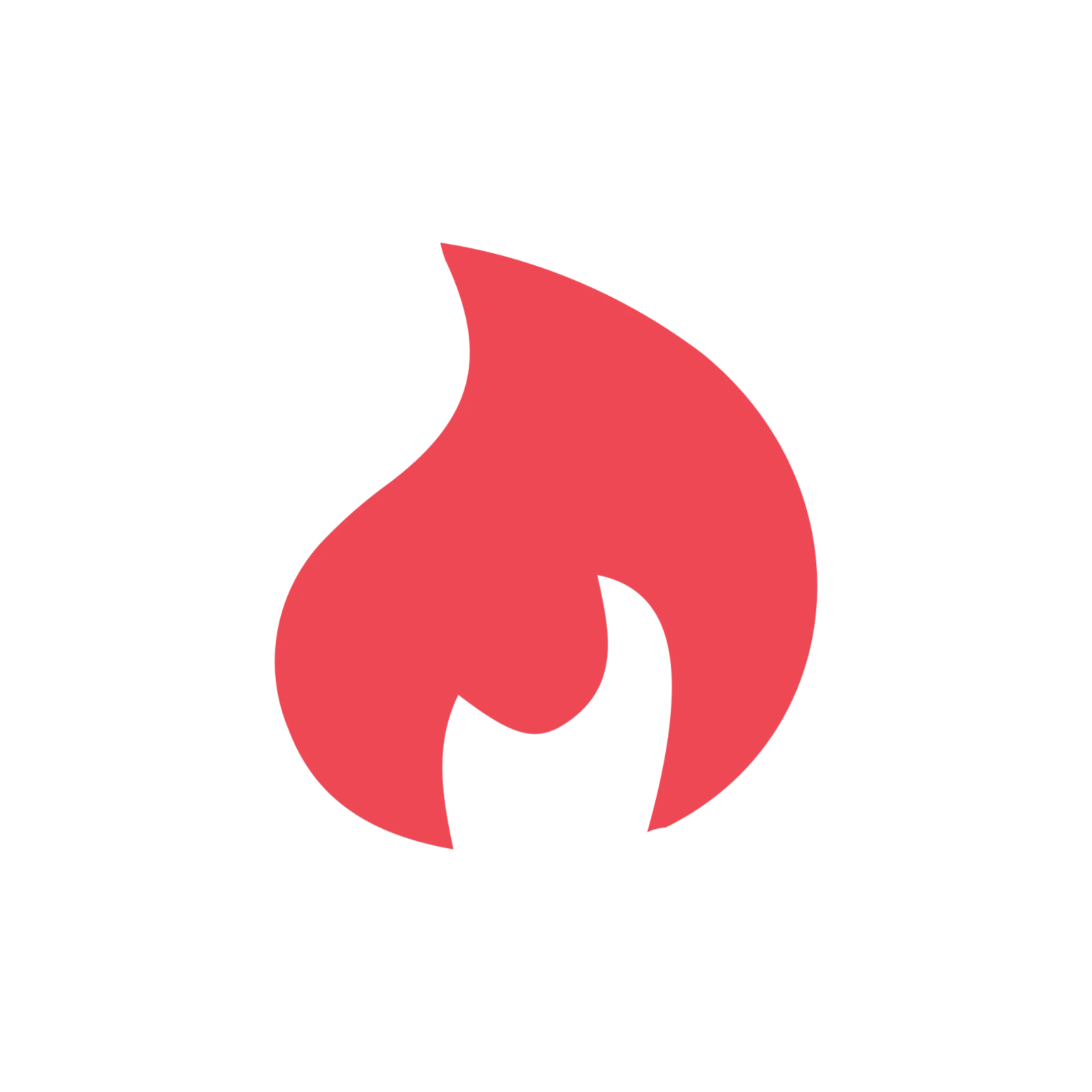 Red Stylized Flame Logo Free PNG