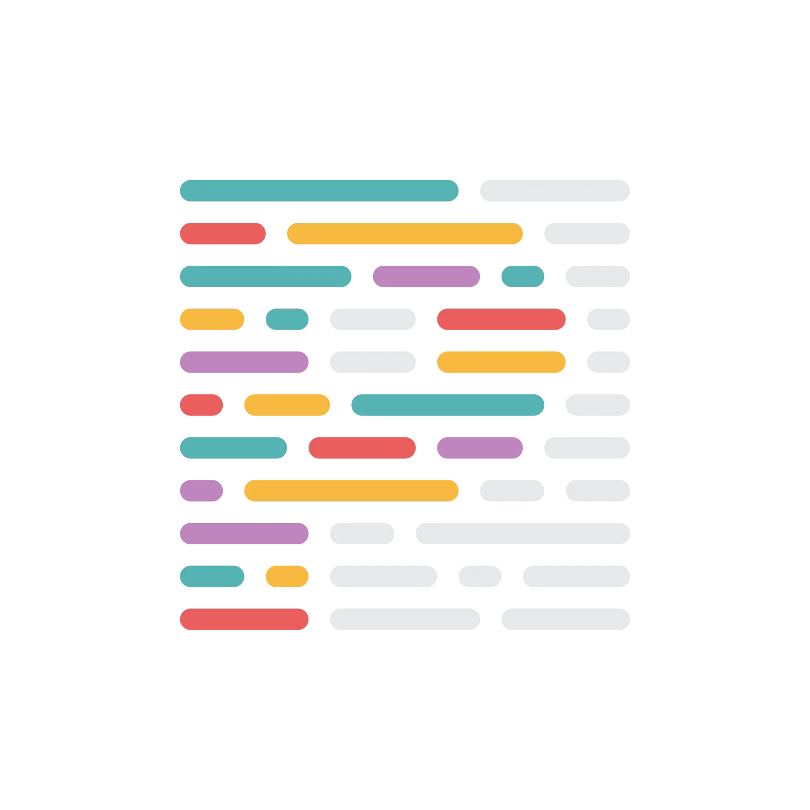 Colorful Rounded Bar Pattern on Black Background Free PNG