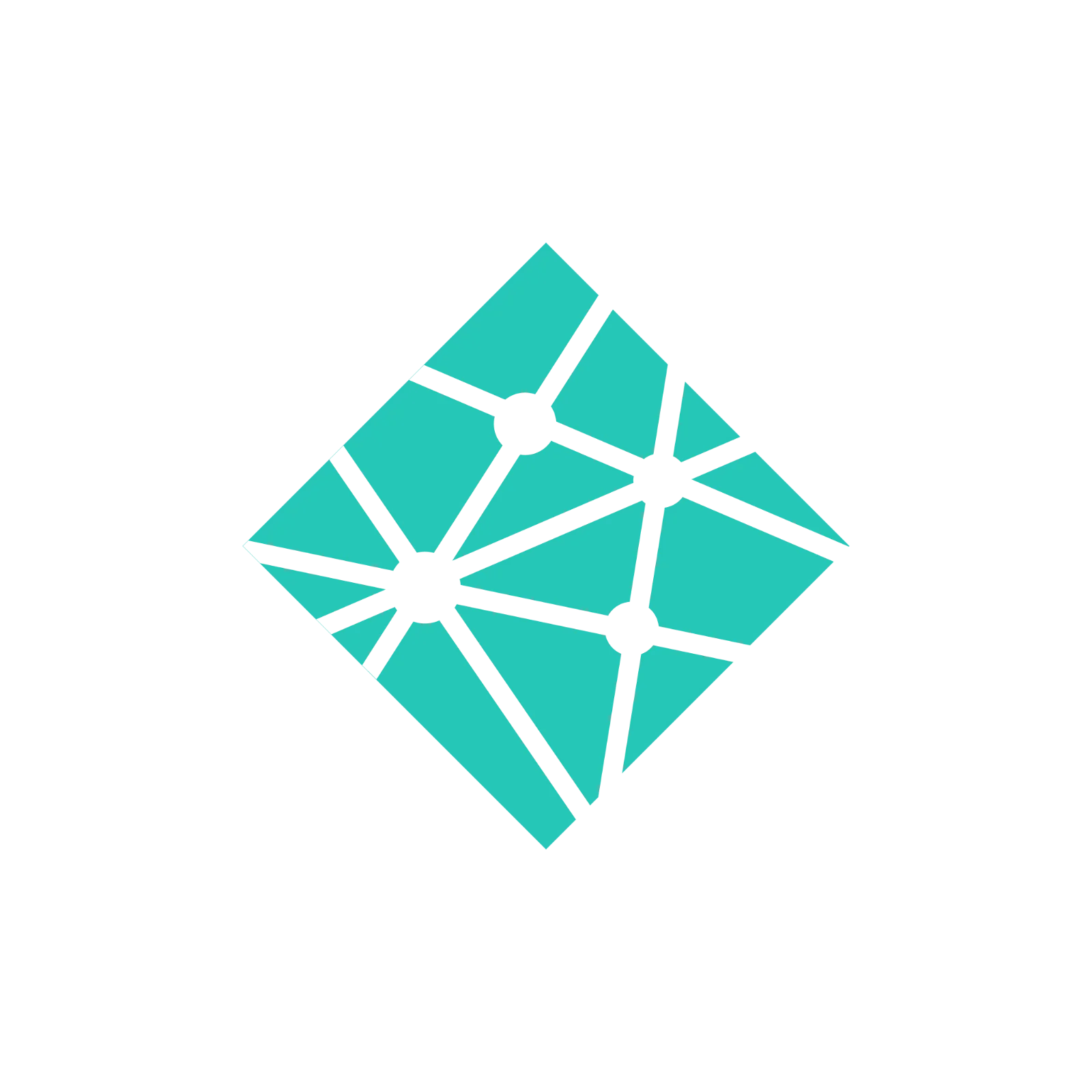 Turquoise Geometric Shard Logo Free PNG
