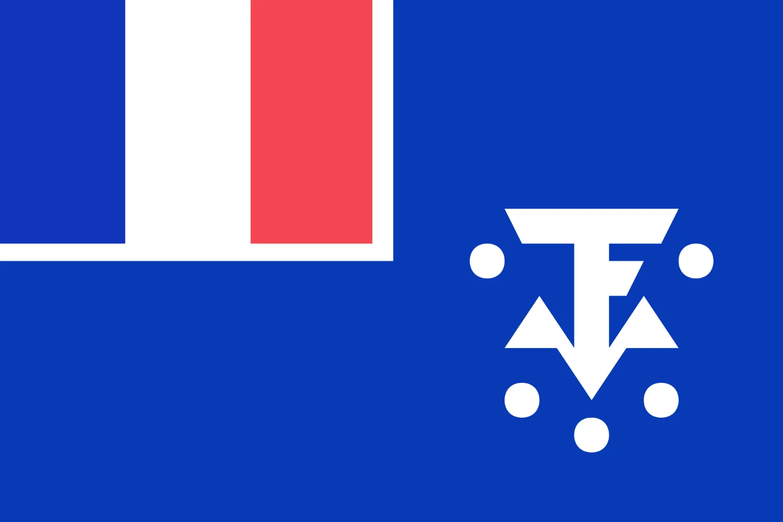 Blue Tricolor Panel and Abstract White Emblem Free PNG