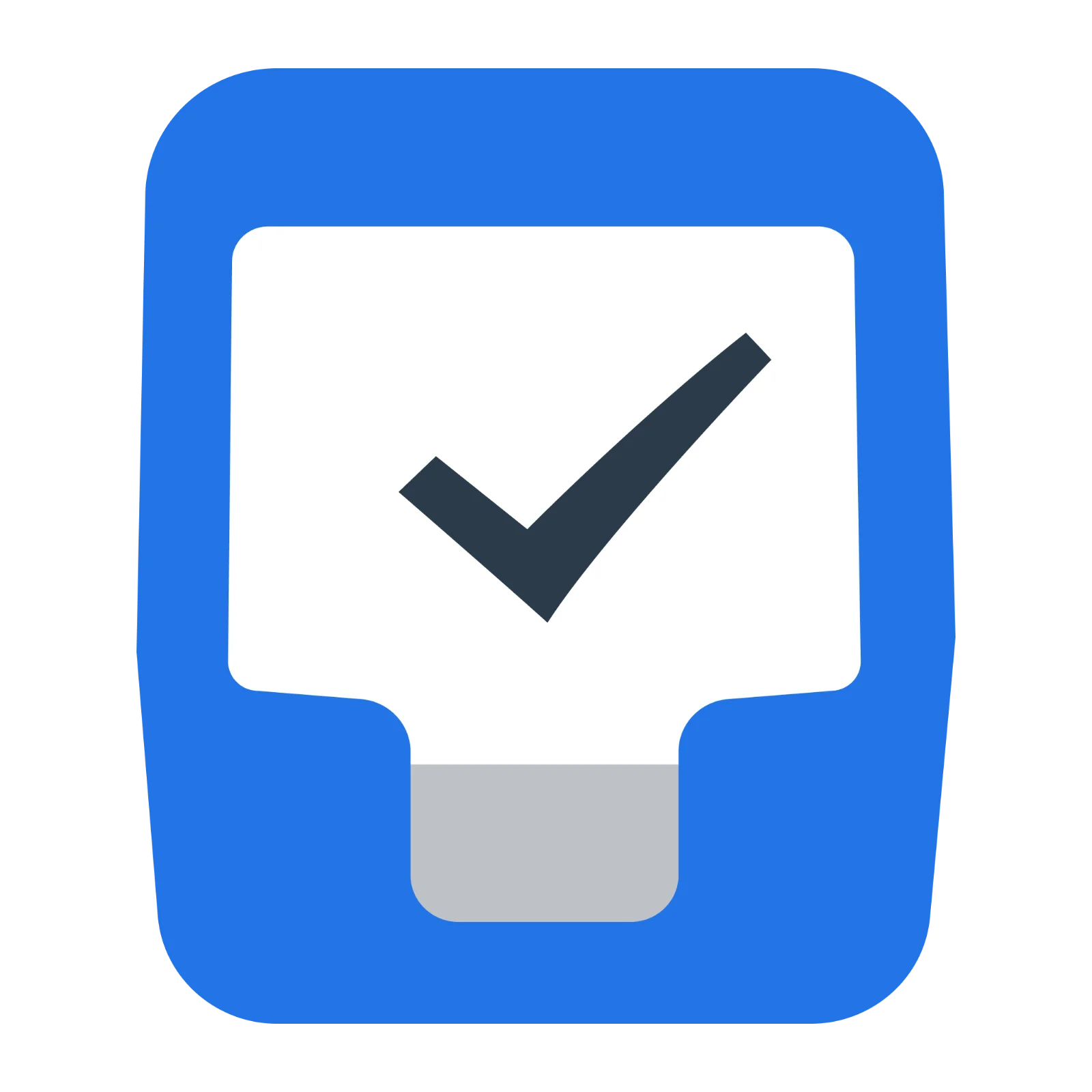Blue Clipboard Check Mark Icon Free PNG