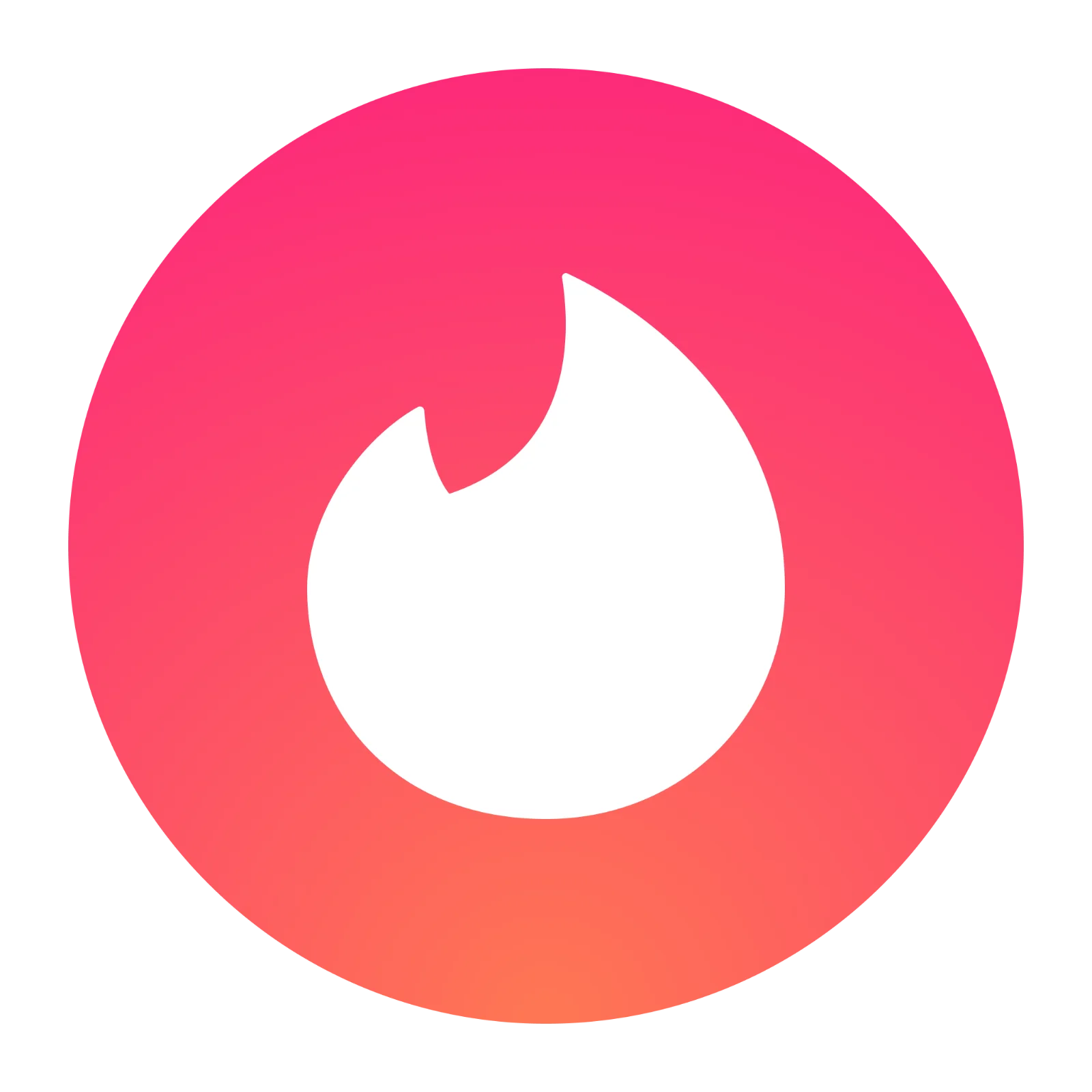 Tinder Flame Logo in Gradient Circle Free PNG