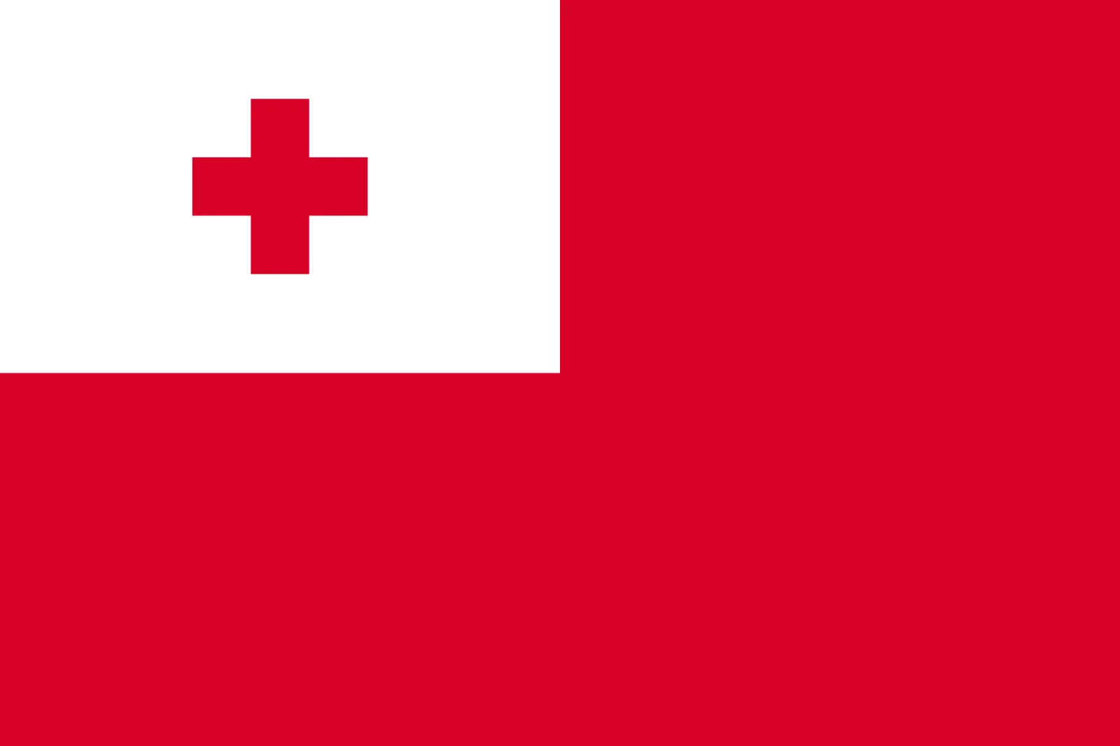 Tonga Flag with White Canton and Red Cross | Free PNG