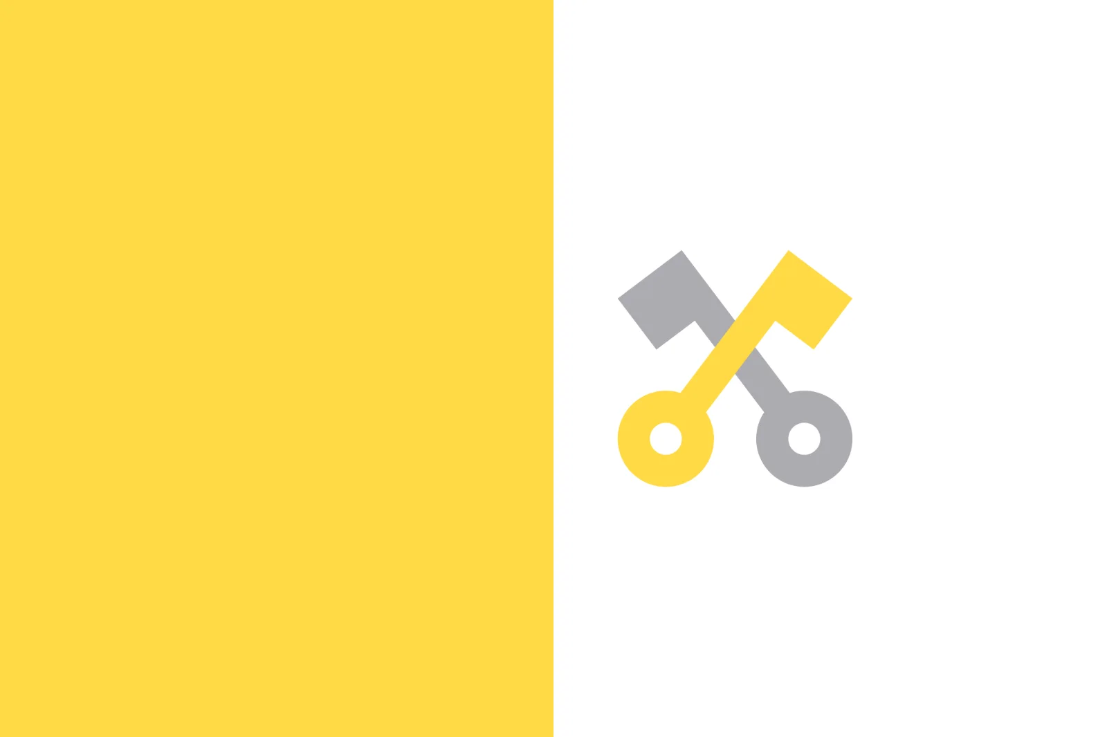 Crossed Yellow and Gray Keys on Split Background Free PNG