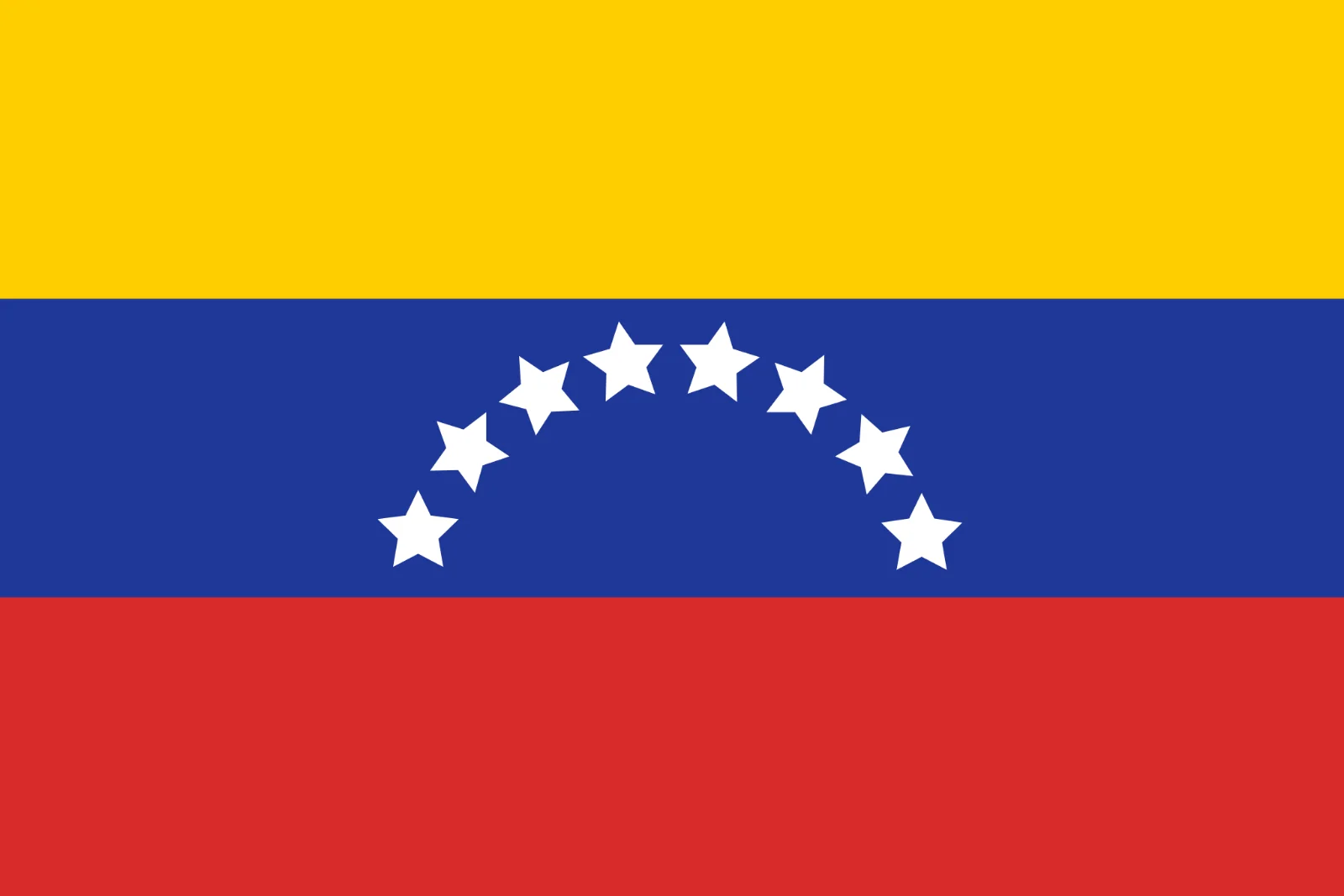 Venezuelan Flag with Eight White Stars - Free PNG