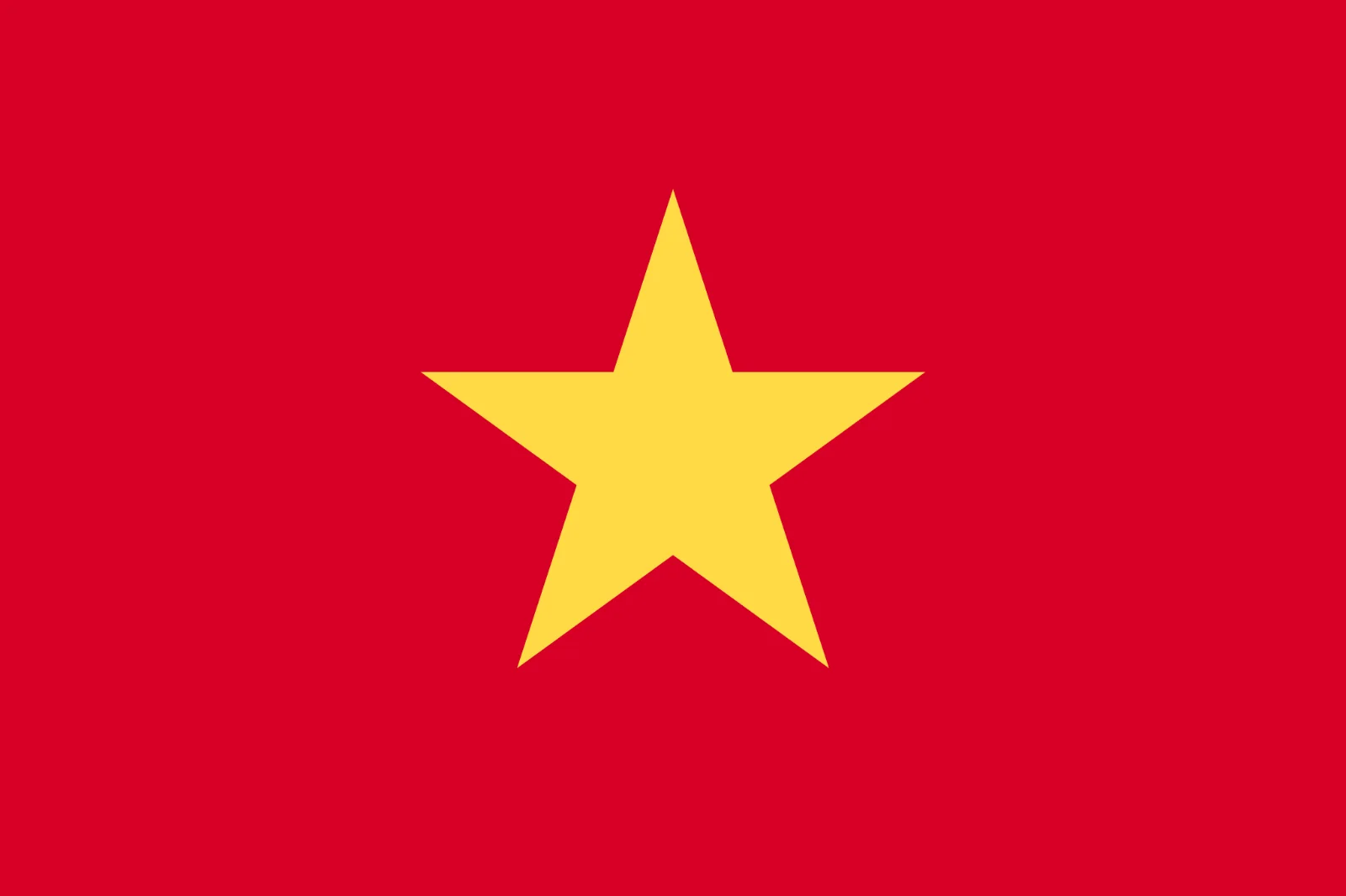 Vietnam Flag with Yellow Star Free PNG