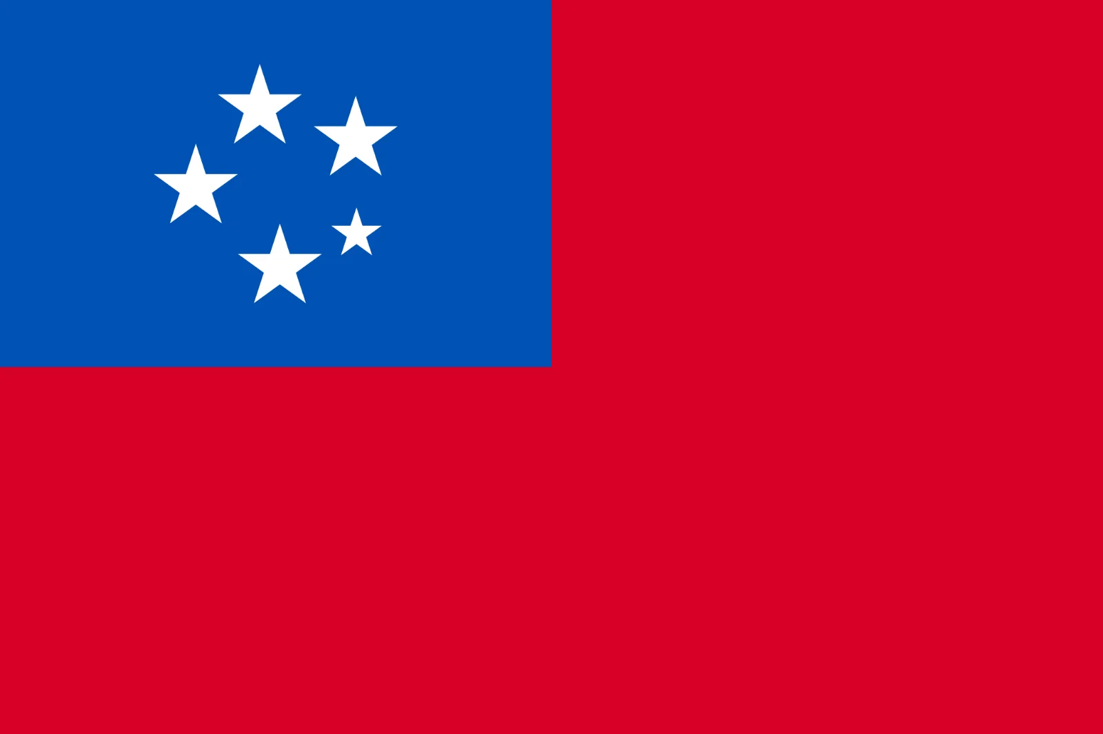 Red Flag with Blue Canton and Five White Stars Free PNG