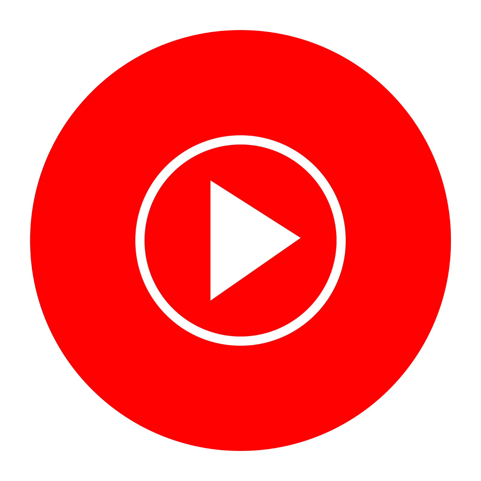 Red Play Button Icon Free PNG