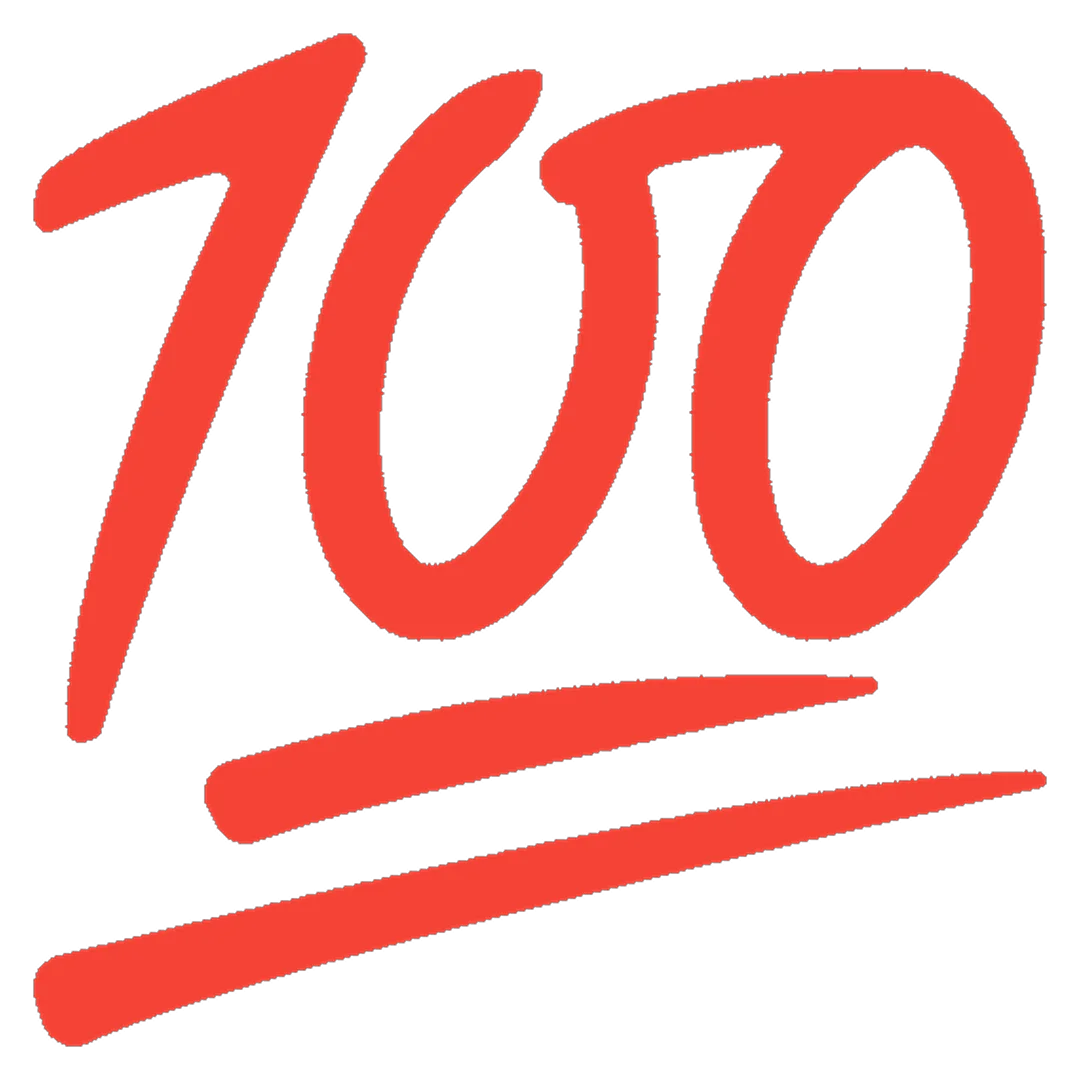 Red Handwritten 100 with Double Underline Free PNG