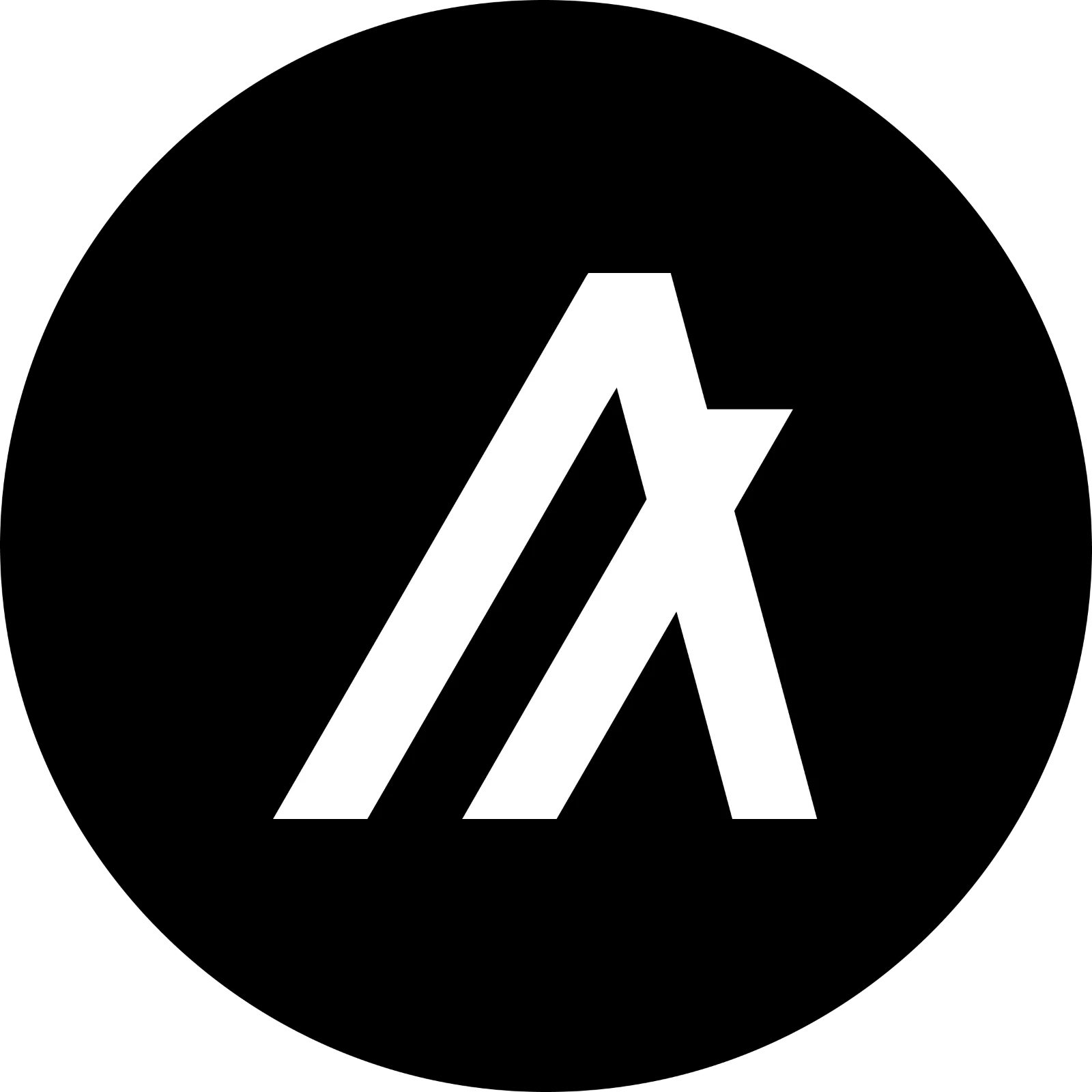 White Algorand Logo on Black Background Free PNG