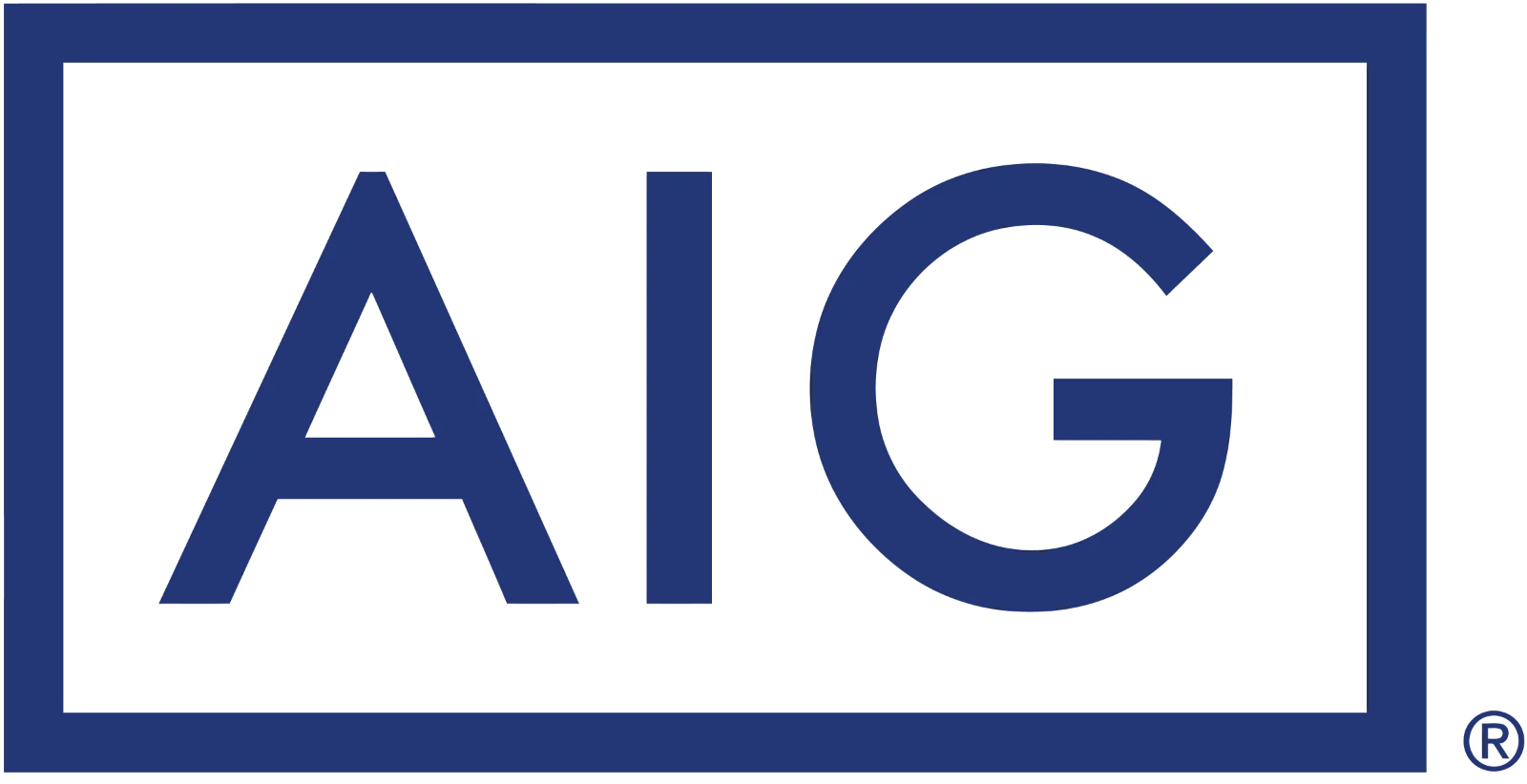AIG Logo in Blue Frame Free PNG