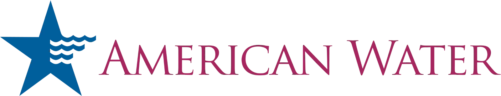 American Water Logo with Blue Star and Waves Free PNG