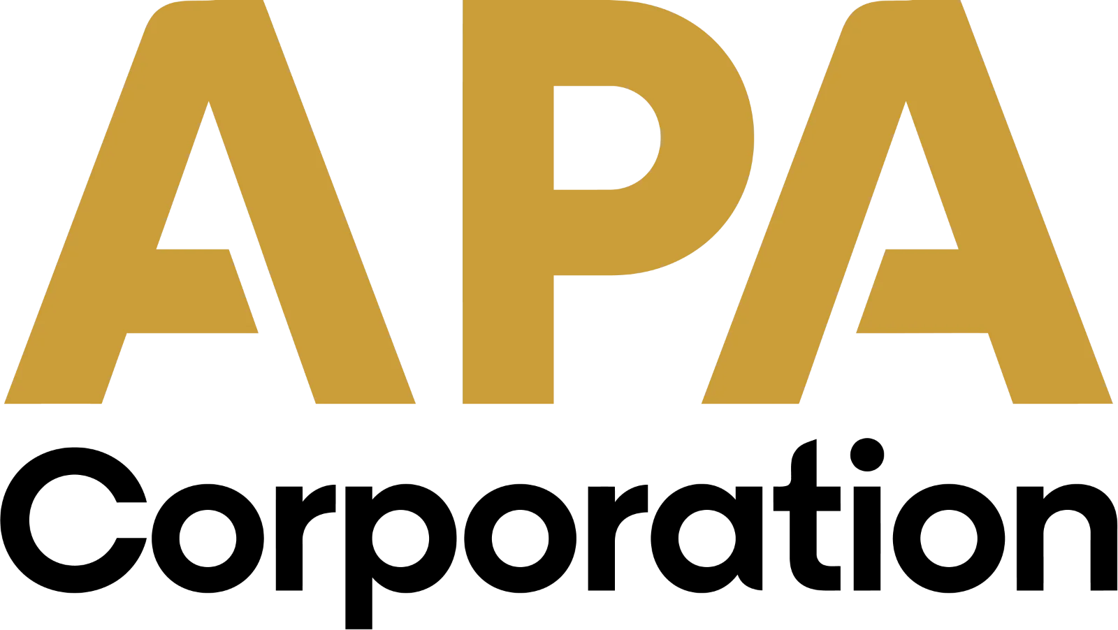APA Corporation Gold Lettering Free PNG