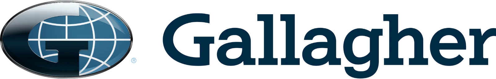 Gallagher Logo with Globe Emblem Free PNG