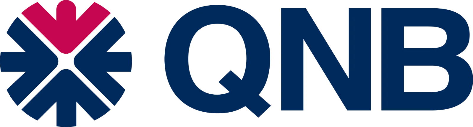 QNB Bank Logo with Blue and Magenta Emblem - Free PNG