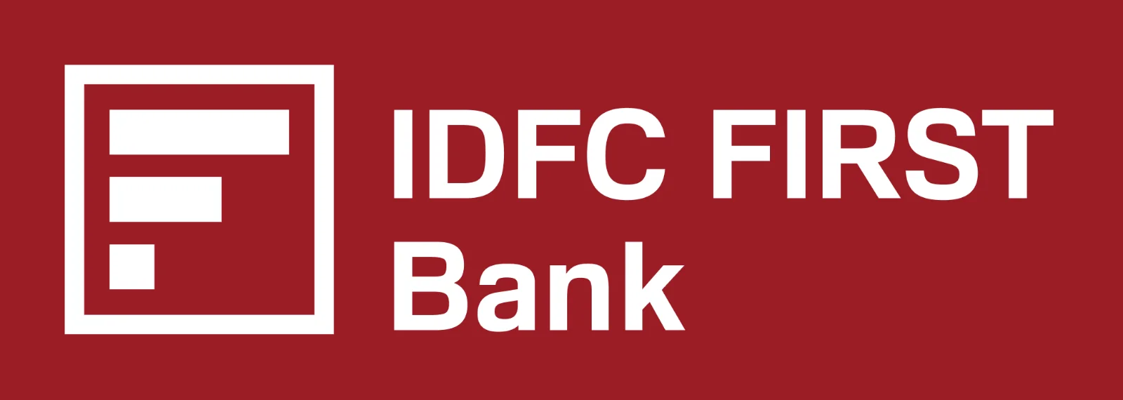 IDFC FIRST Bank Logo on Red Background - Free PNG