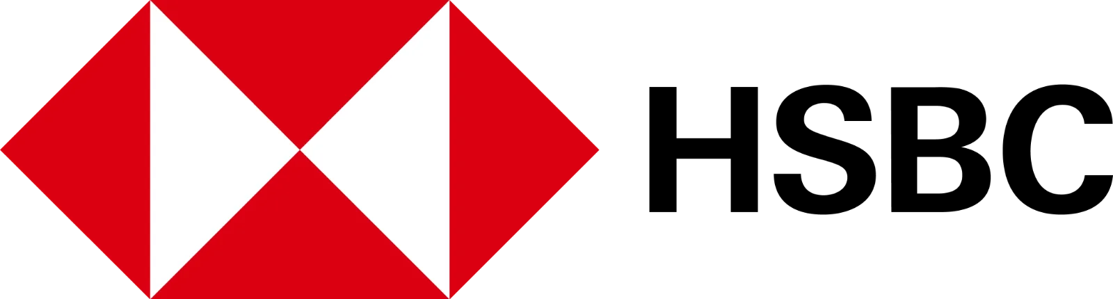 HSBC Red Geometric Bank Logo Free PNG