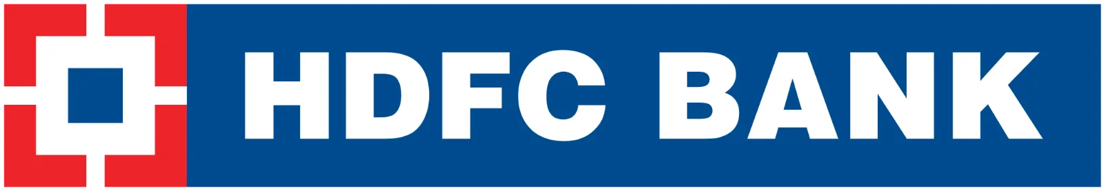 HDFC Bank Logo on Blue Background Free PNG